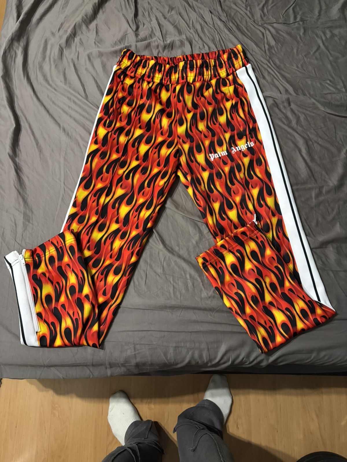 Palm Angels Palm Angels Flame Track Pants Size US 36 / EU 52 - 2 Thumbnail