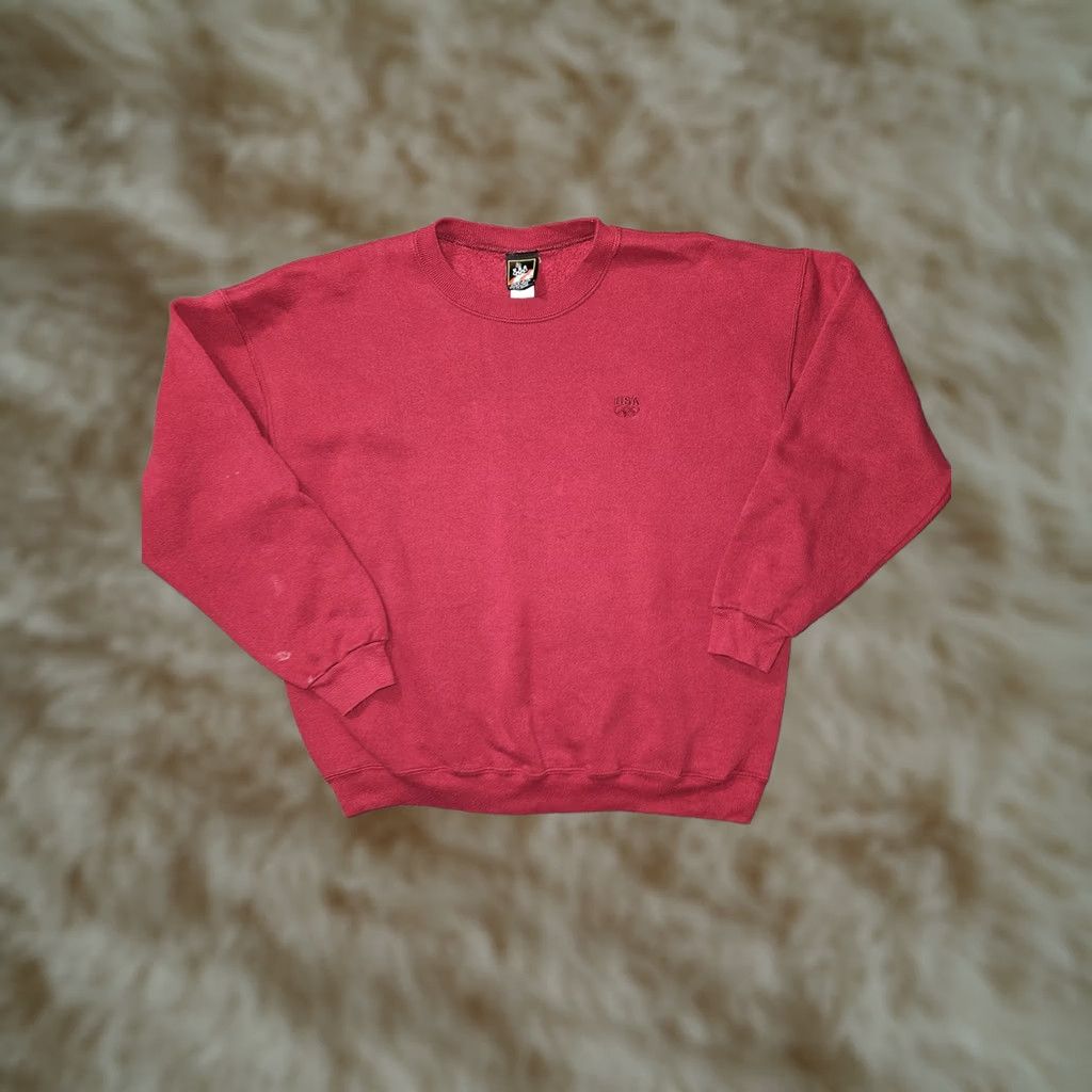 JCPenney VINTAGE USA Olympics Sweatshirt Crewneck Mens XL Red 90s JC Penney Pullover Size US XL / EU 56 / 4 - 1 Thumbnail