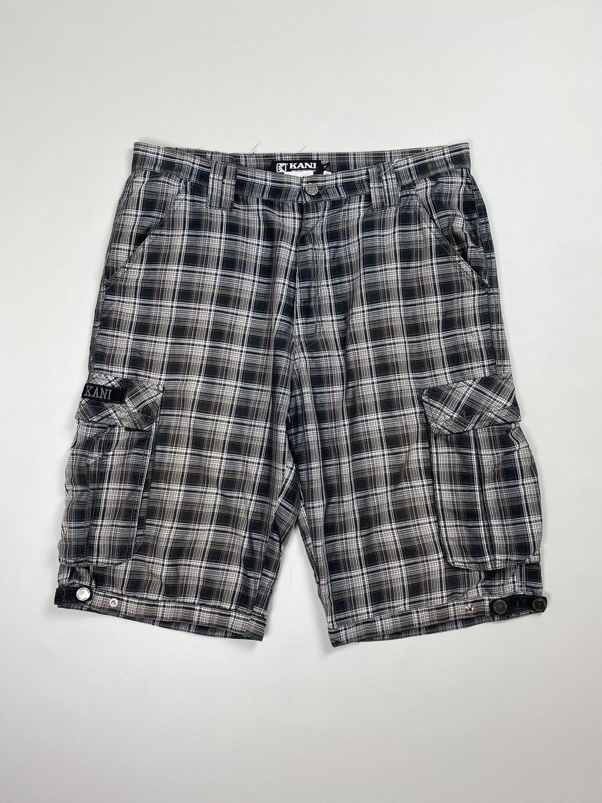 Karl Kani × Vintage Karl Kani men’s checked cargo rap shorts size 36 Size US 36 / EU 52 - 1 Thumbnail