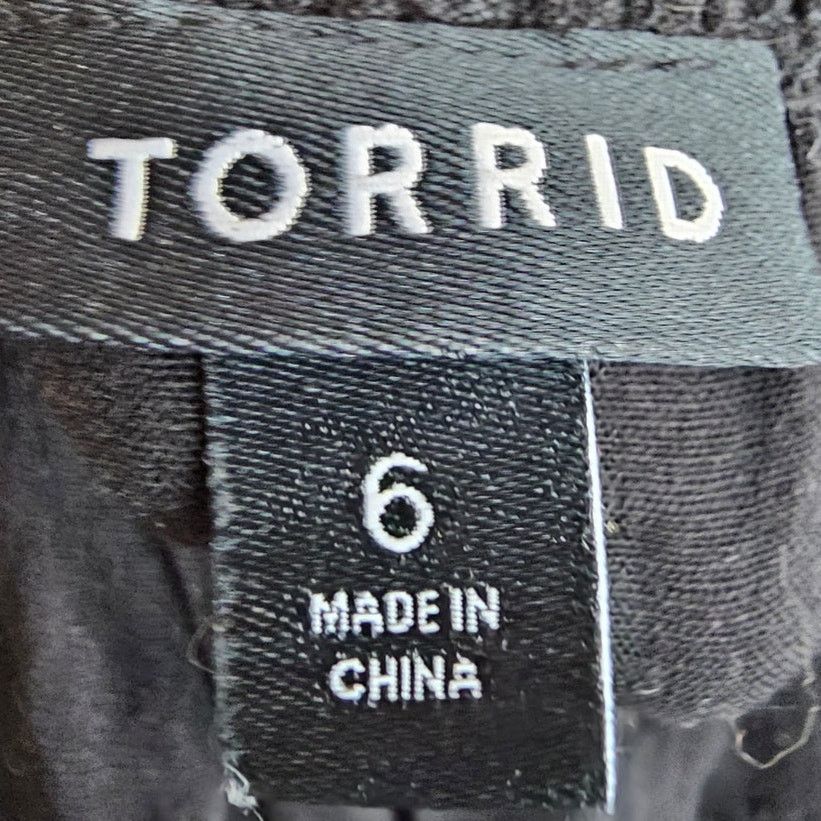 Corridor Torrid Womens Blouse Black Lace Slub Pullover 6X Stretch Size 4XL / US 24-26 - 8 Thumbnail