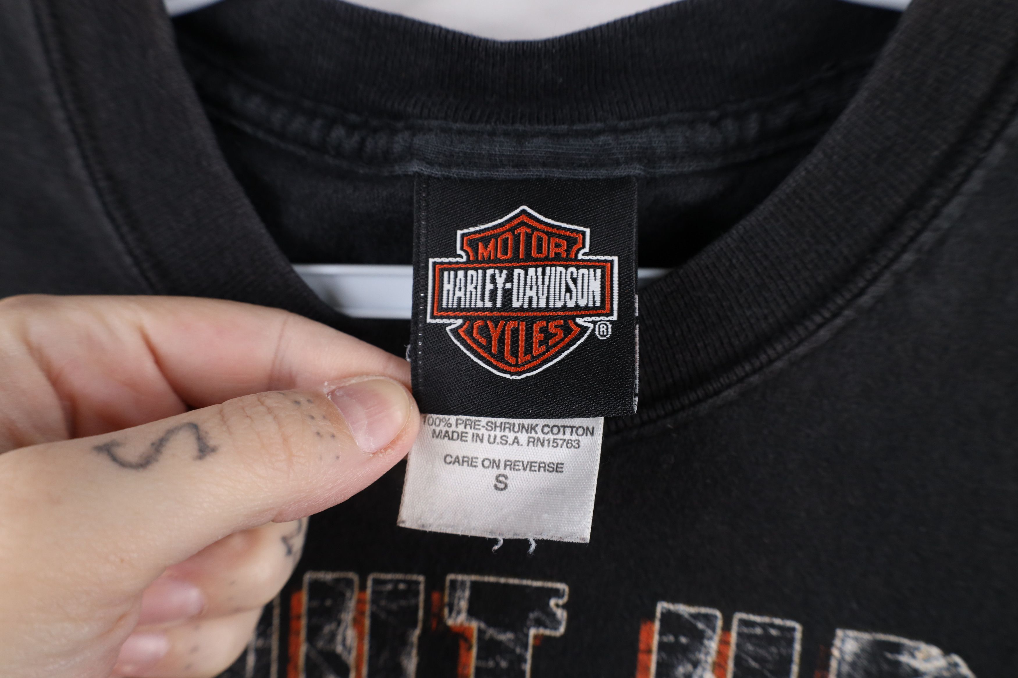 Harley Davidson × Vintage Vintage Y2K Harley Davidson Cedar Point T-Shirt Black USA Size US S / EU 44-46 / 1 - 6 Thumbnail