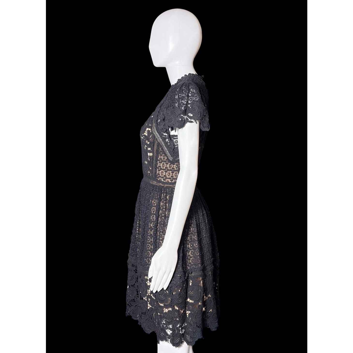 Rebecca Taylor Y2K Rebecca Taylor Eyelet Lace Pattern Knee-Length Dress Size XS / US 0-2 / IT 36-38 - 3 Thumbnail