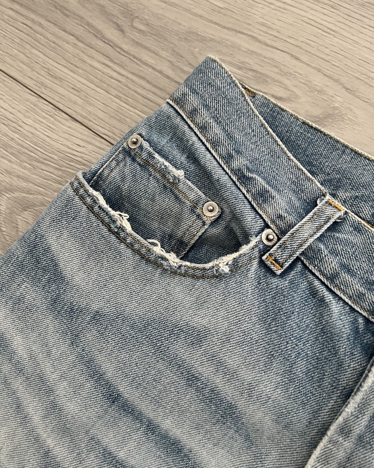 Helmut Lang Helmut Lang 2003 Vintage Clean Broken Denim Jeans Size US 30 / EU 46 - 5 Thumbnail