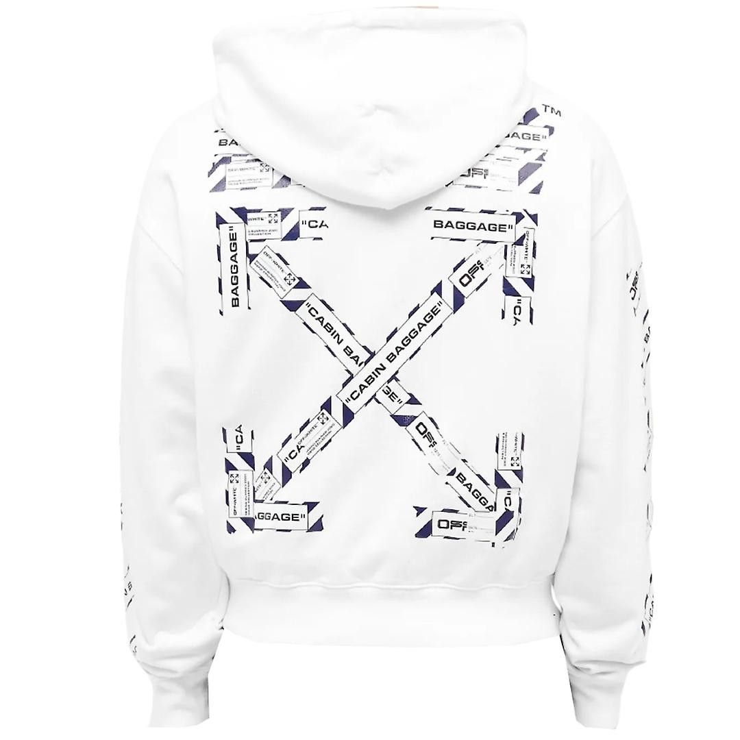 Off-White o1rshd1 Airport Tape Slim Hoodie in White Size US XS / EU 42 / 0 - 2 Thumbnail