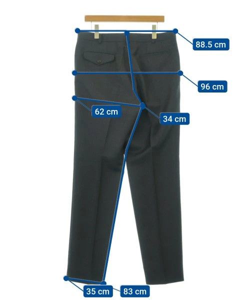 Comme des Garcons Homme Deux Casual Pants Slacks Wool Full Length Zip Fly Navy Blue Size US 35 - 3 Thumbnail