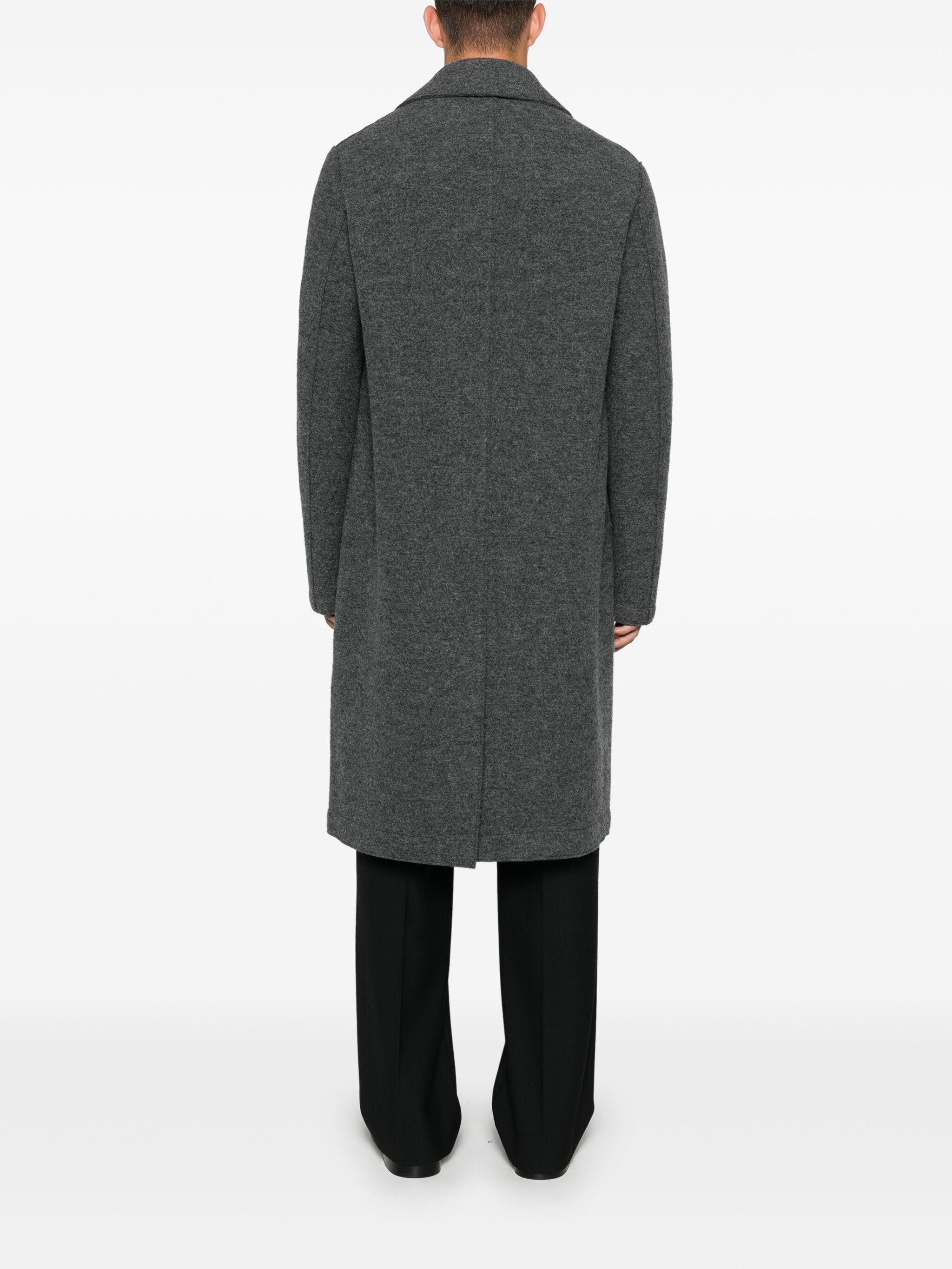 Harris Wharf London o1s22i1n1024 Double-Breasted Boiled Wool Coat in Grey Size US M / EU 48-50 / 2 - 4 Thumbnail