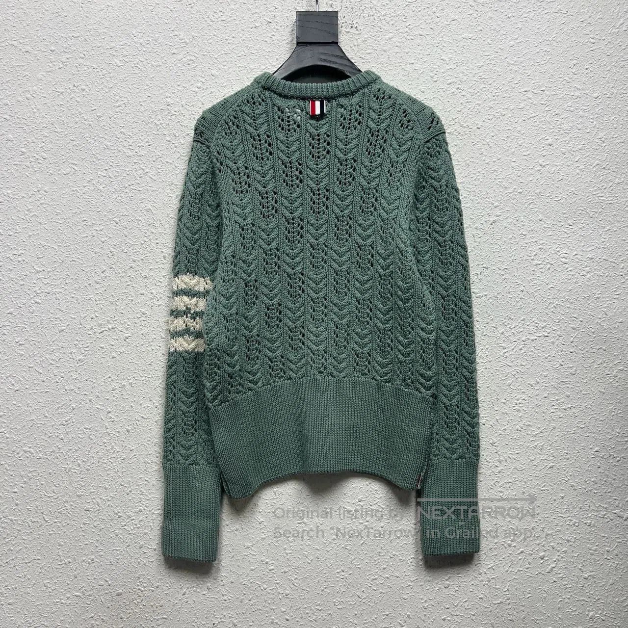 Thom Browne thom browne green wool crew neck sweater. Size US M / EU 48-50 / 2 - 2 Thumbnail
