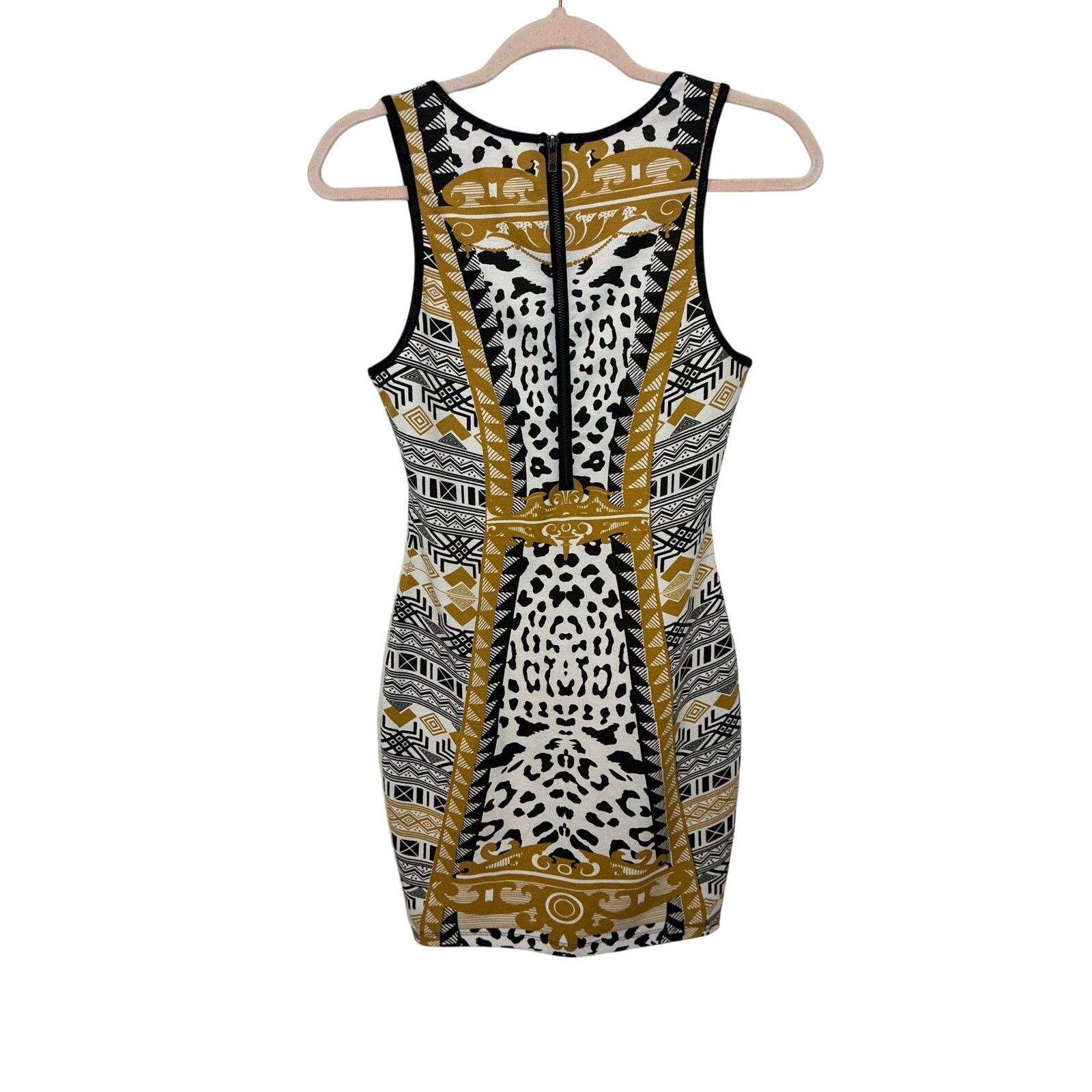 Buffalo David Bitton Buffalo David Bitton Leopard Tribal Print Mini Dress Small Size S / US 4 / IT 40 - 6 Thumbnail