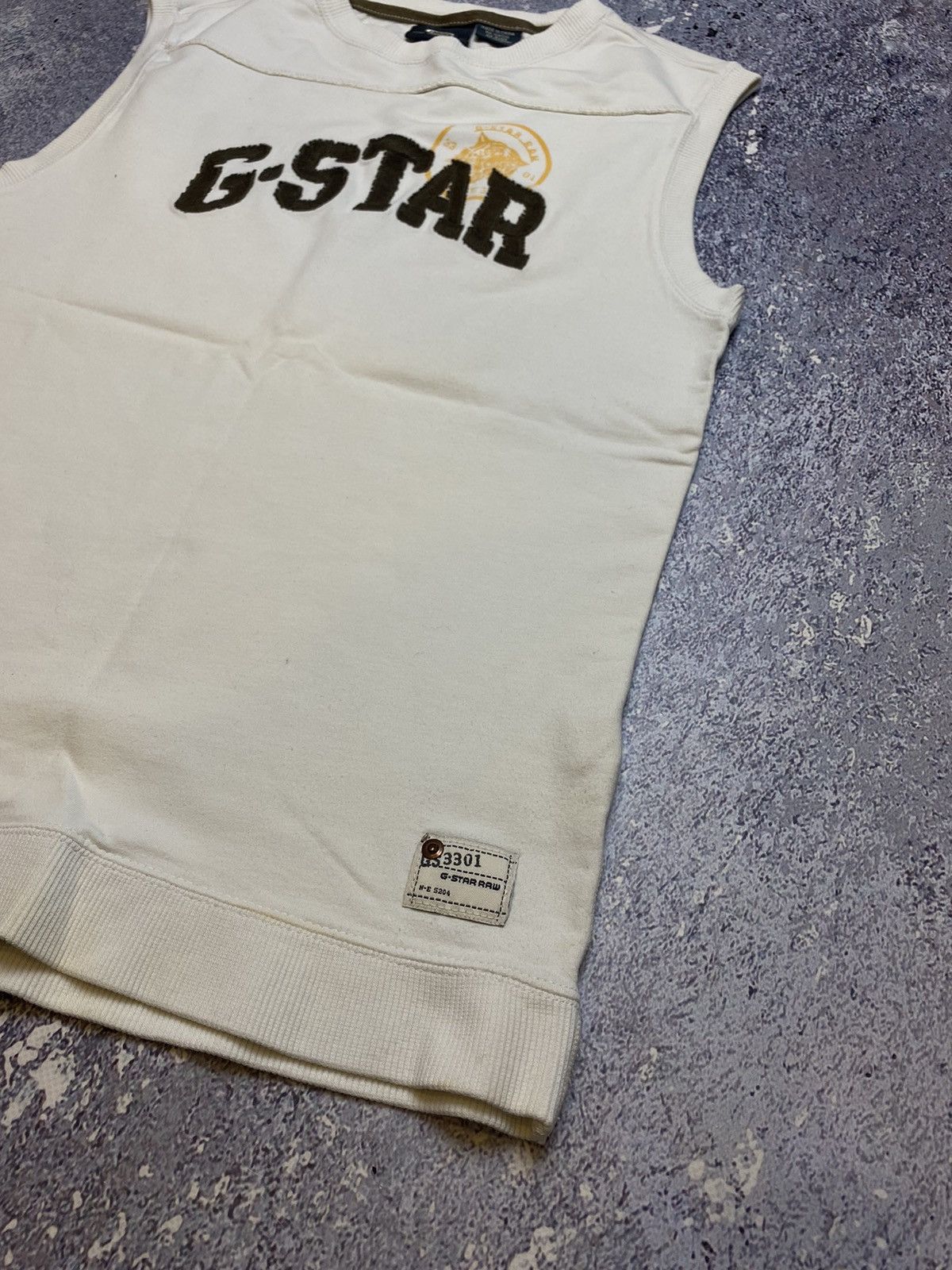 G-Star × Vintage 💥AVANT-GARDE G-STAR RAW WHITE SLEEVELESS TANK TOP Size US S / EU 44-46 / 1 - 4 Thumbnail