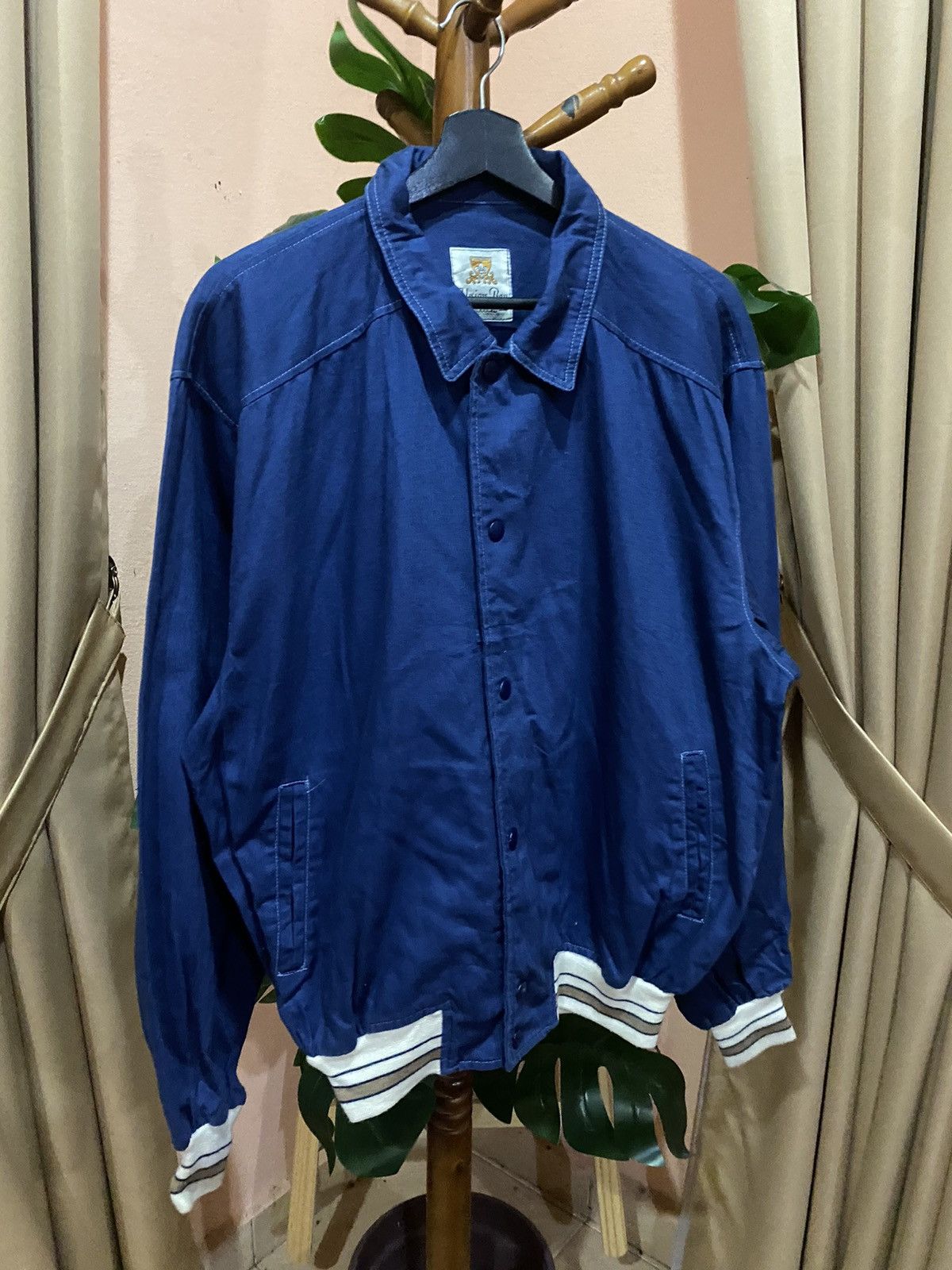 UNIONBAY VINTAGE 90S UNION BAY INDIGO VARSITY JACKET Size US L / EU 52-54 / 3 - 5 Thumbnail