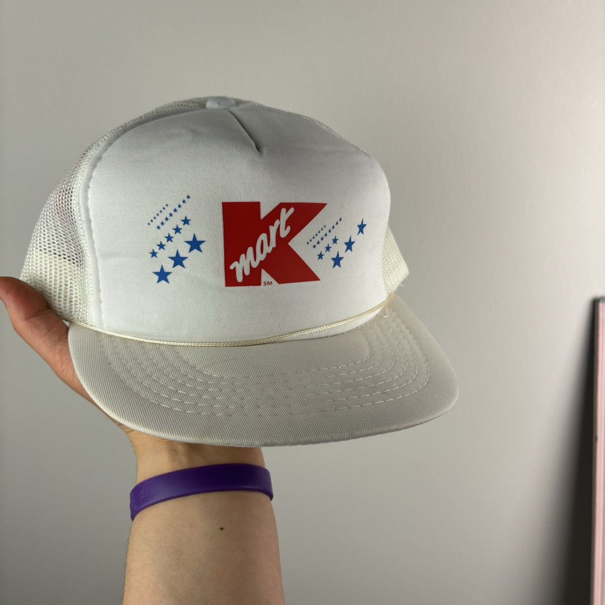 Other VTG 80s 90s K-Mart White Logo Employee Mesh Trucker Snapback Size ONE SIZE - 9 Thumbnail