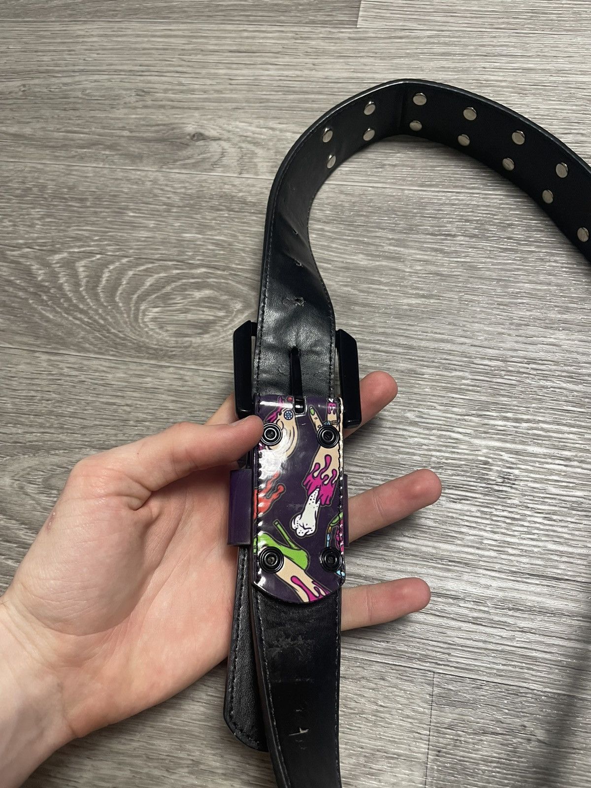 Iron Fist Iron Fist Colorful Horror Print Rhinestones Belt Punk Y2K Size ONE SIZE - 12 Thumbnail
