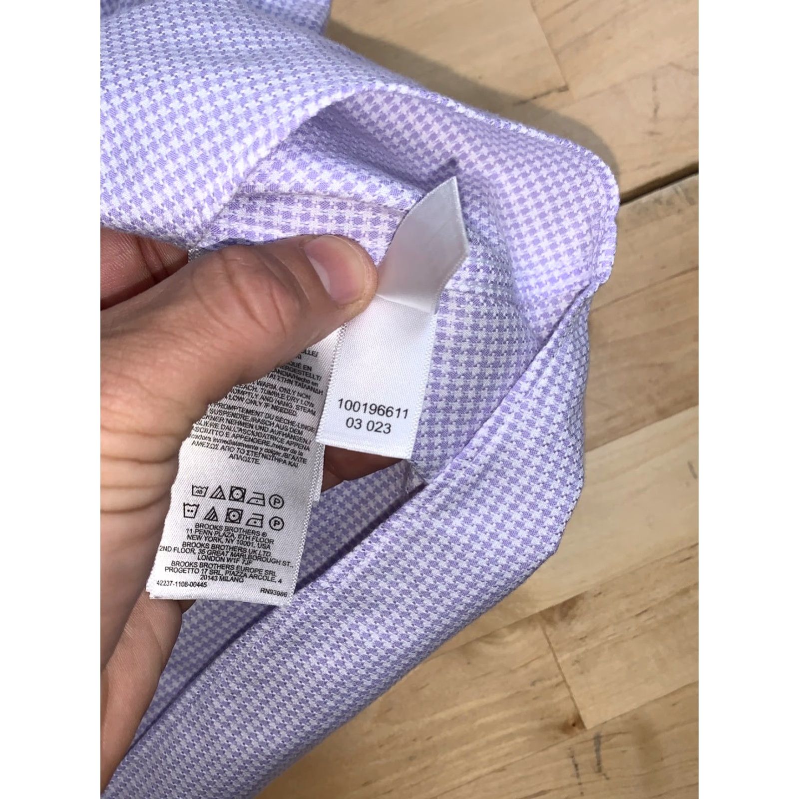 Brooks Brothers Brooks Brothers Dress Shirt Men 17.5 Purple Regular Shirt Work Formal 12918 Size 48R - 4 Thumbnail