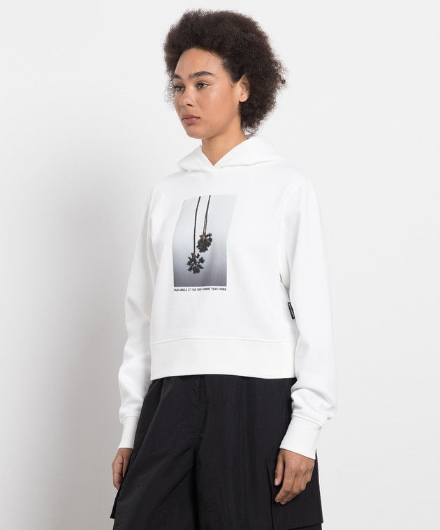 Palm Angels o1y1125 Hoodie in White Size S / US 4 / IT 40 - 4 Thumbnail