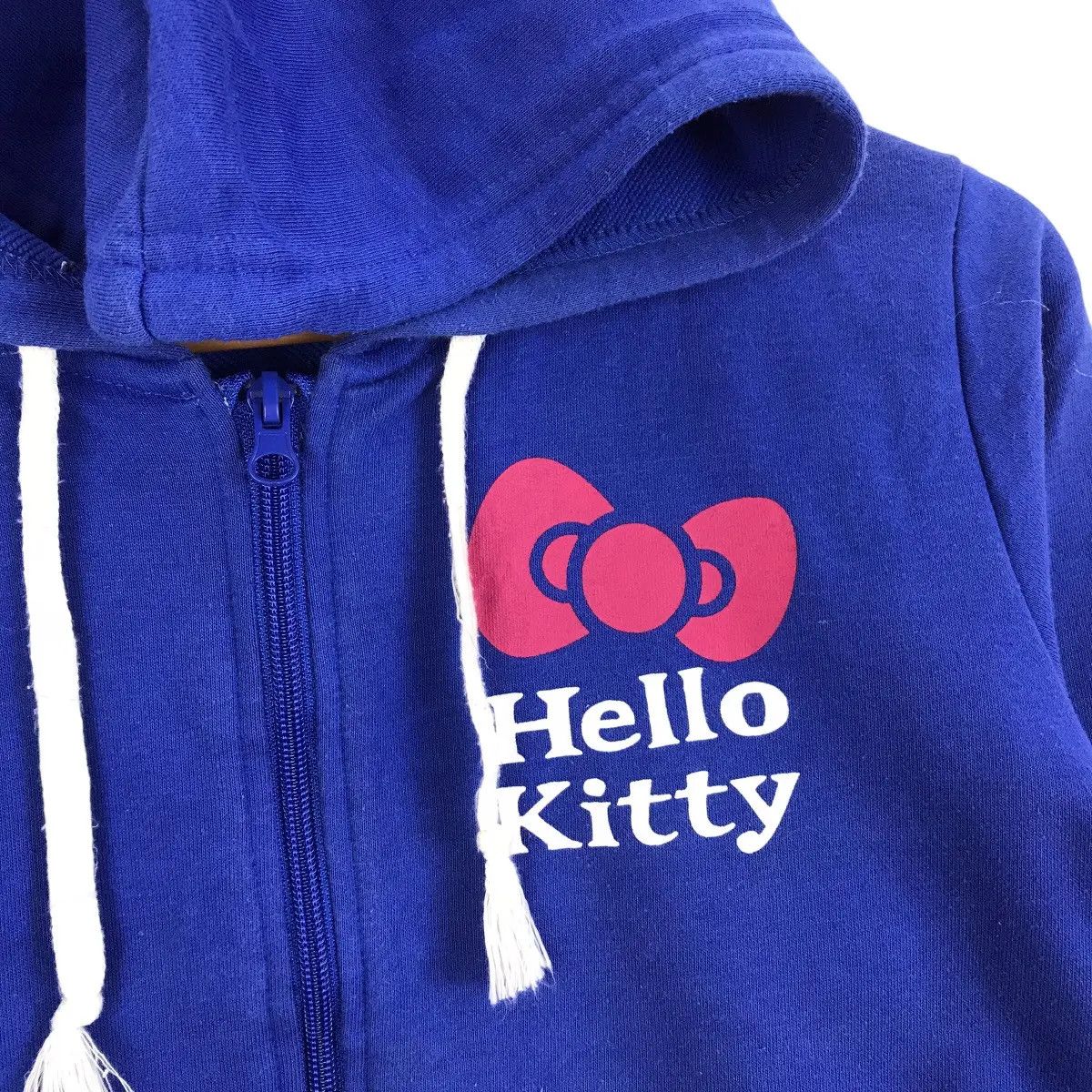 Vintage Vtg HELLO KITTY SANRIO Japan Collection Back Hit Blue Hoodie Size M / US 6-8 / IT 42-44 - 4 Thumbnail