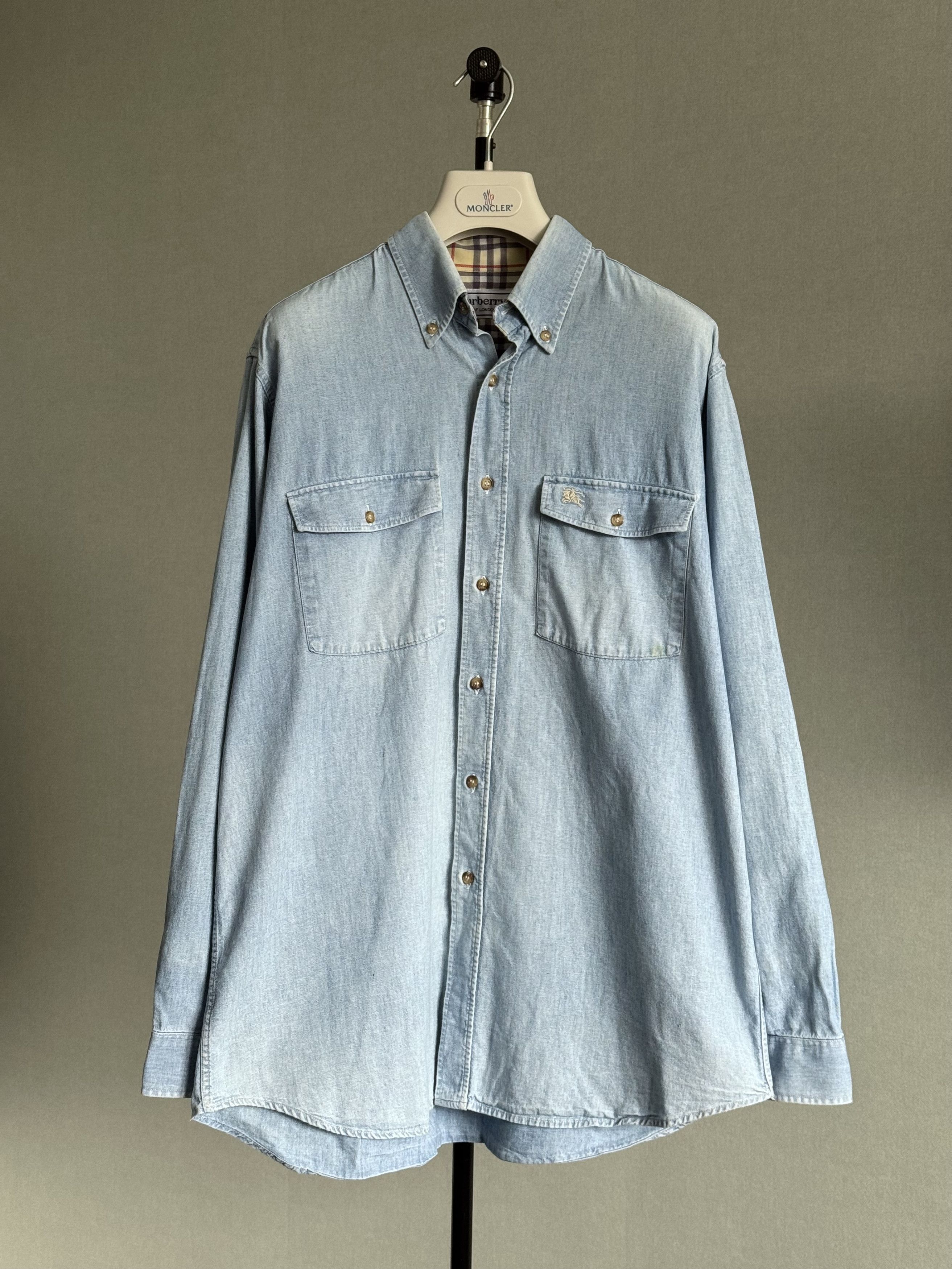 Burberry × Vintage Vintage Burberry Denim Shirt Size US M / EU 48-50 / 2 - 1 Thumbnail