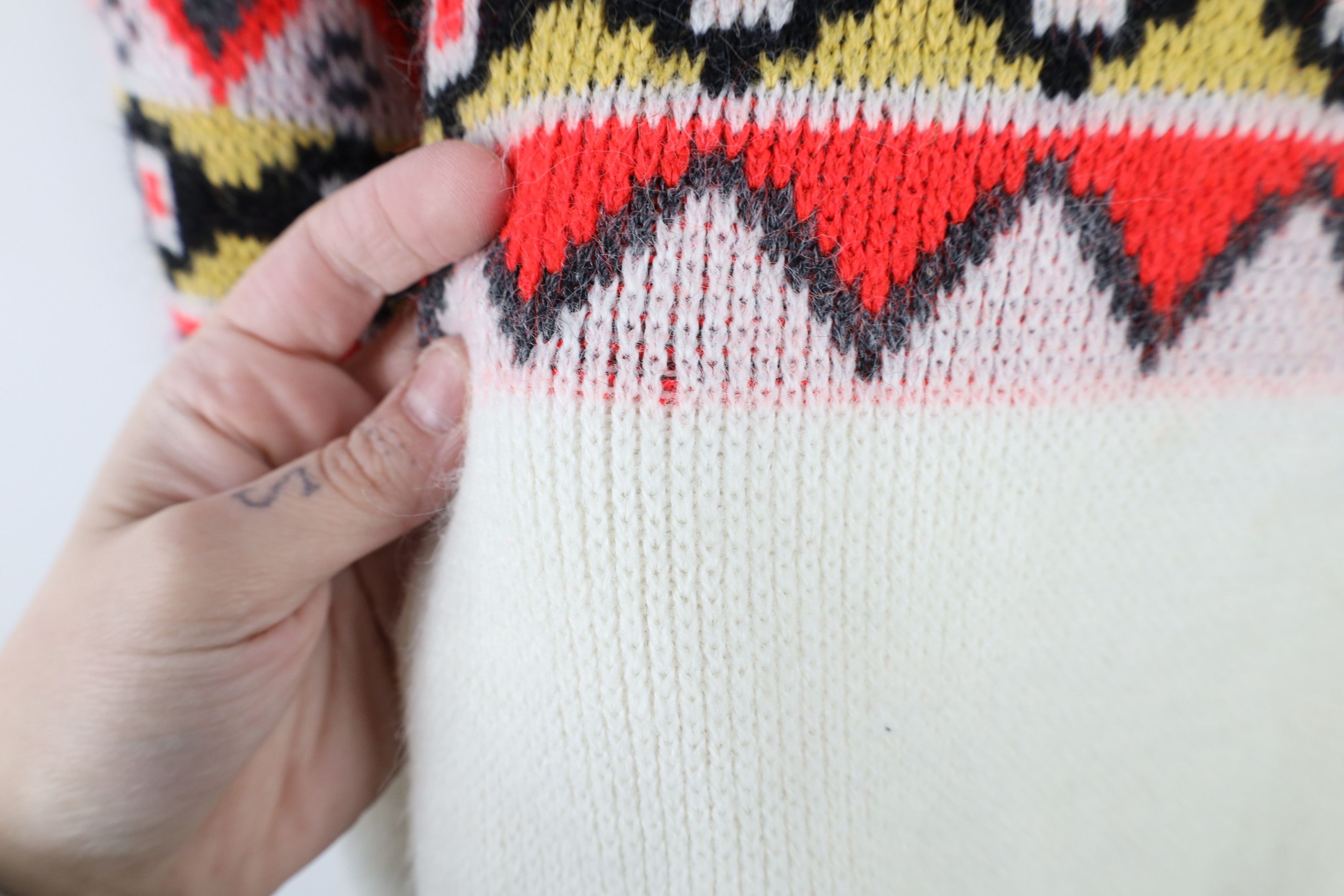 Vintage Vintage 70s Mid Century Modern MCM Fair Isle Knit Sweater Size L / US 10 / IT 46 - 8 Thumbnail