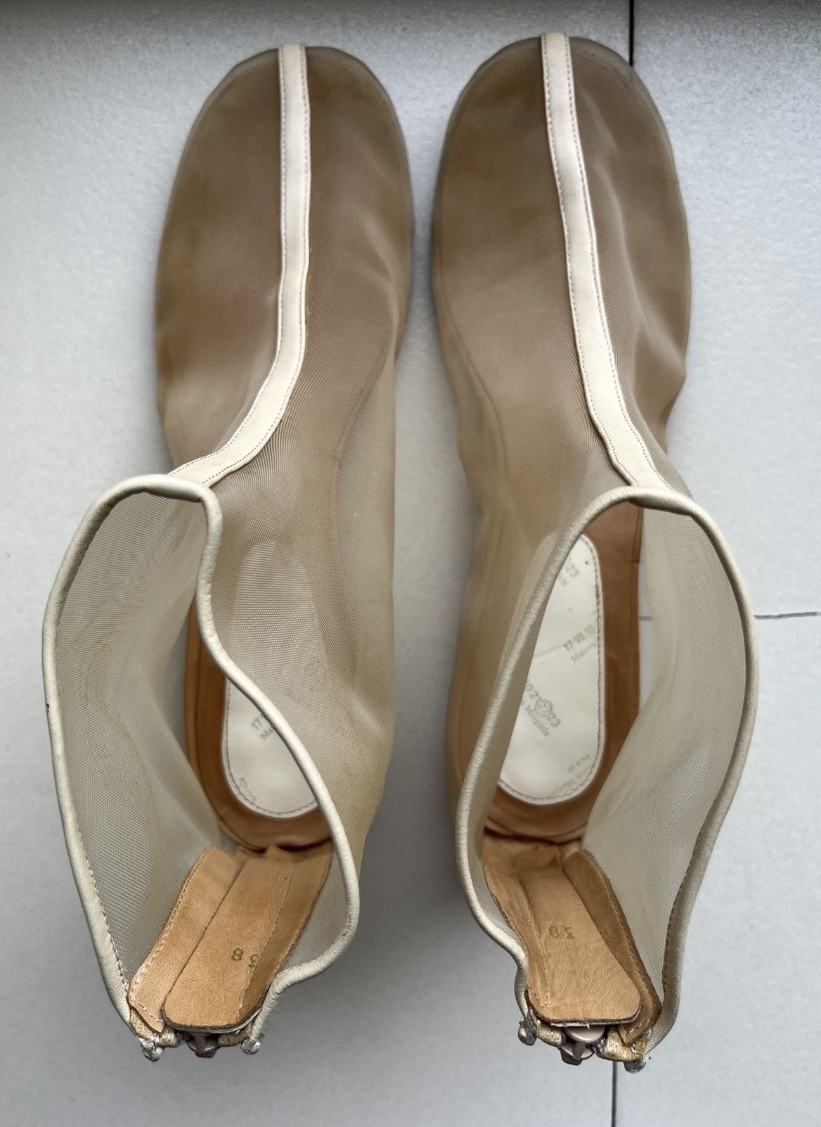 Maison Margiela SS 2012 Nude Transparent Mesh Shoes Size US 8 / IT 38 - 8 Thumbnail