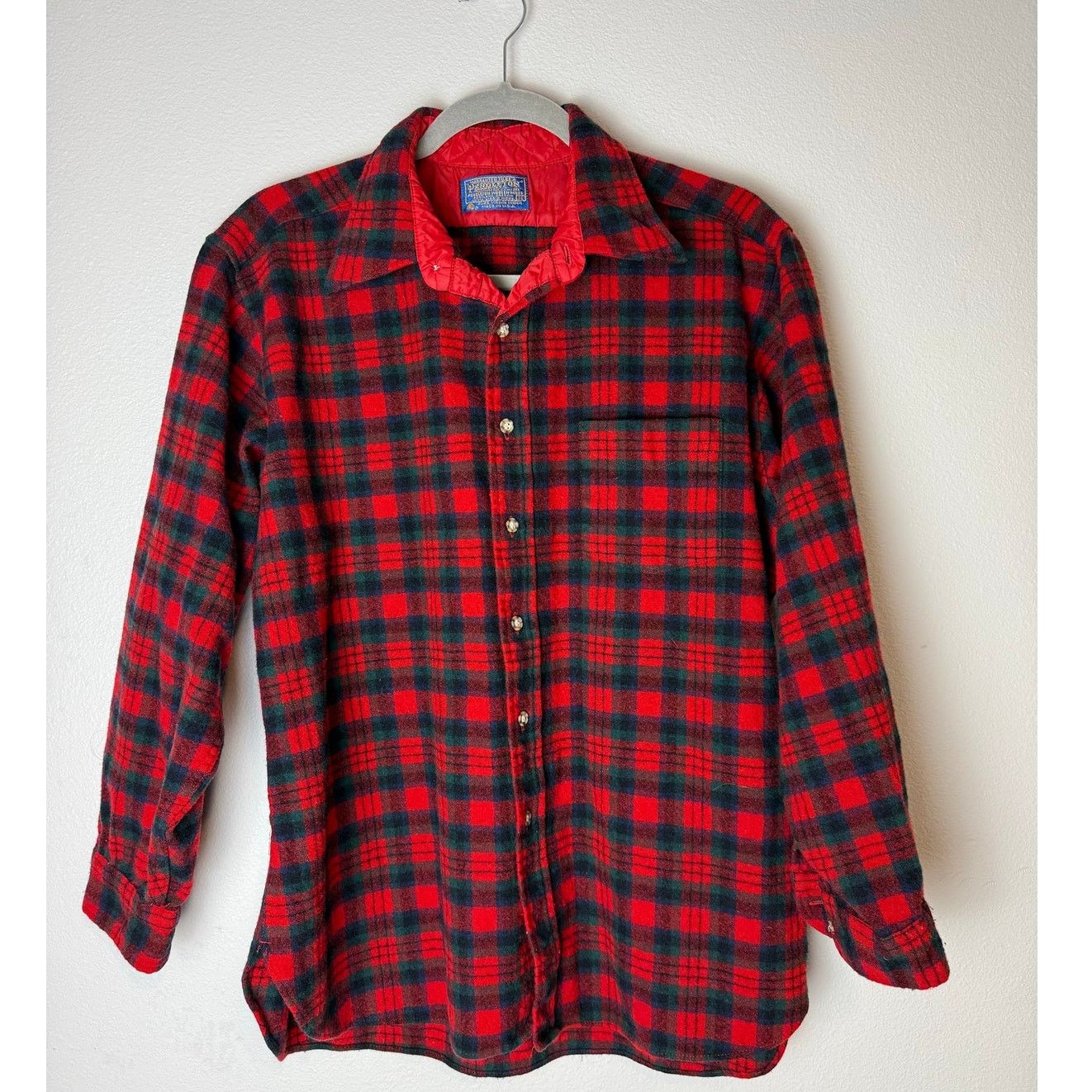 Pendleton Vintage Pendleton XL Flannel Shirt Red Tartan Plaid 100%Wool Size US XL / EU 56 / 4 - 1 Thumbnail