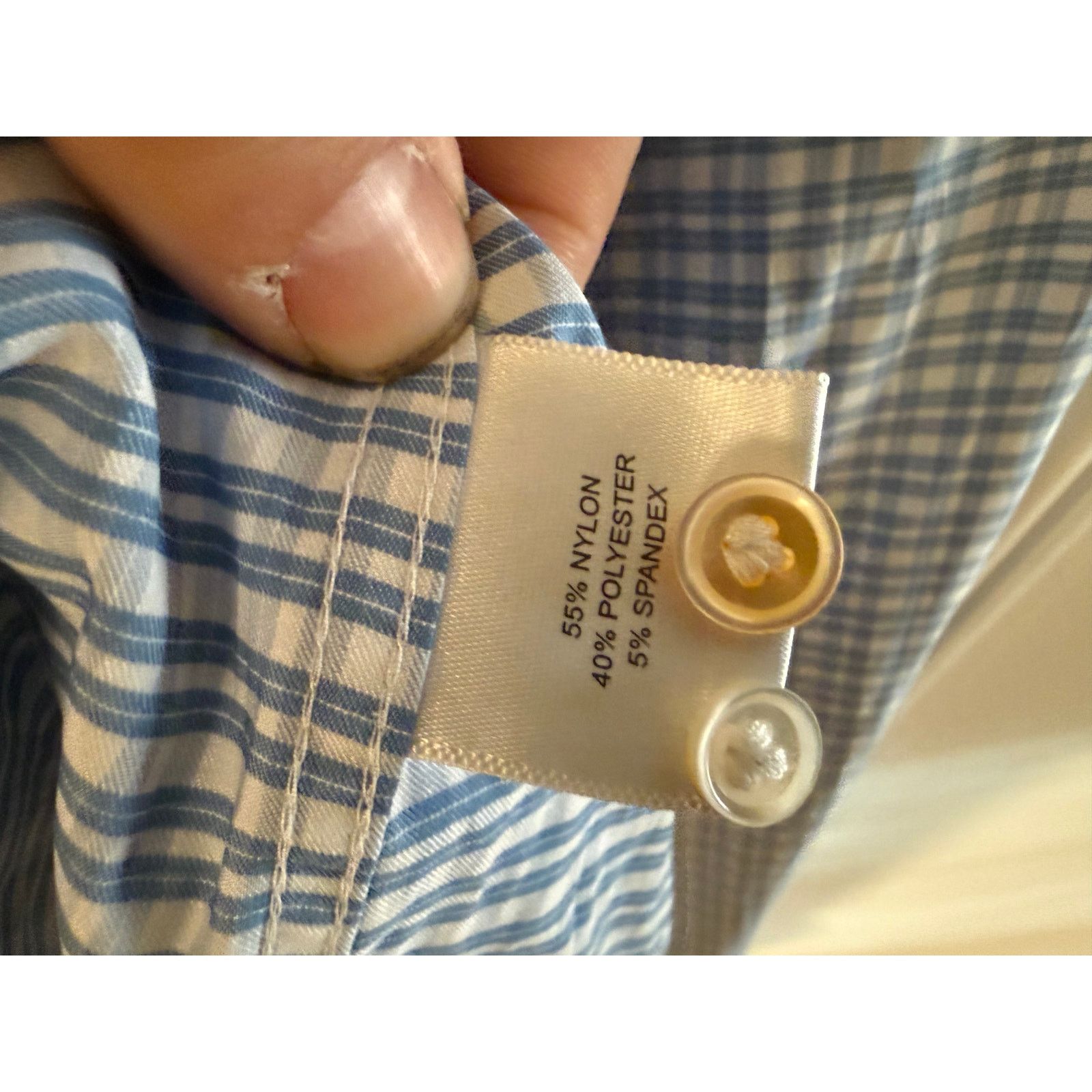 Peter Millar Peter Millar Men's Blue/White Pattern Button Down - XL Size US XL / EU 56 / 4 - 5 Thumbnail