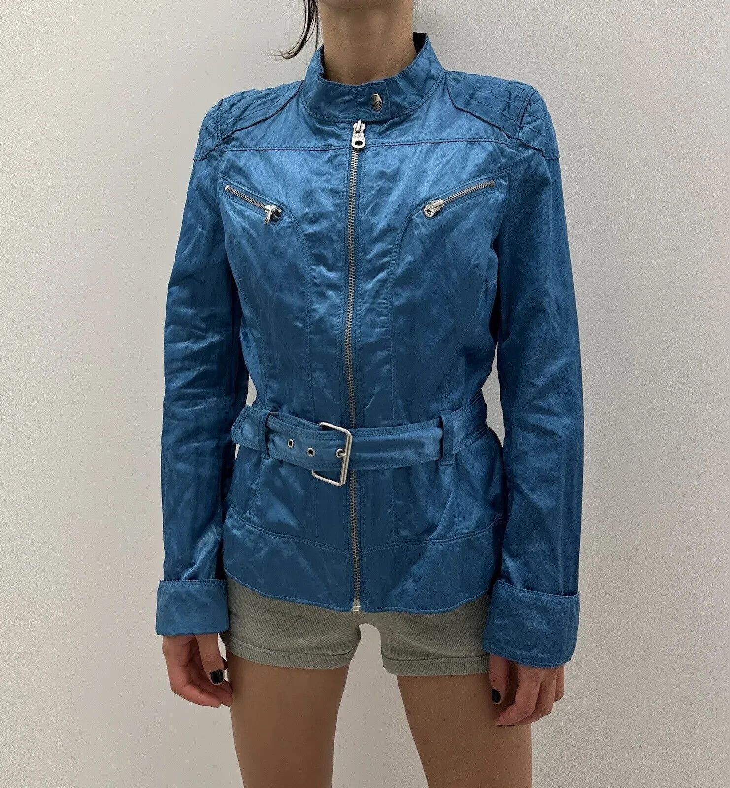 Miss Sixty Vintage 2000s Miss Sixty Y2K Jacket Polyester Metall Fitted Size M / US 6-8 / IT 42-44 - 1 Thumbnail