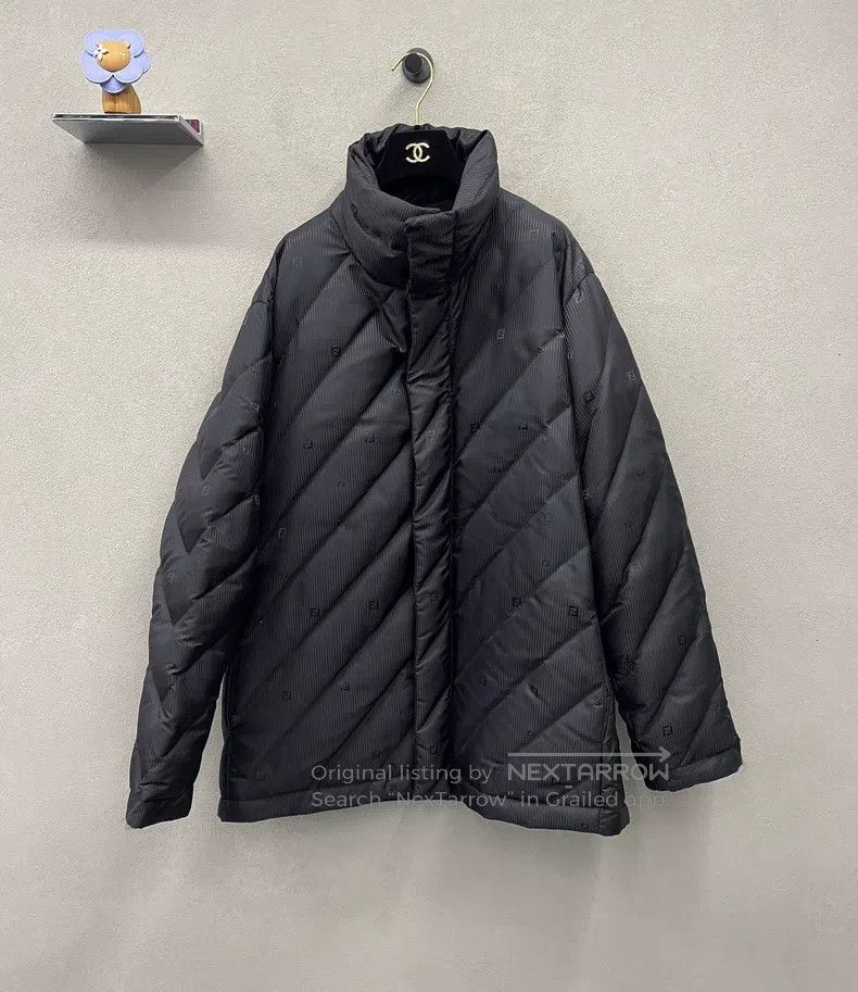 Fendi Fendi Black Striped Puffer Jacket Size US L / EU 52-54 / 3 - 1 Thumbnail