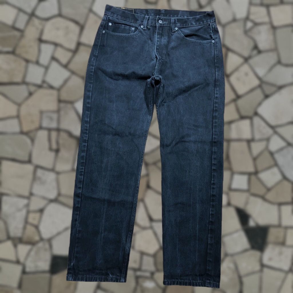 Levi's Levi's 505 Jeans Mens Straight 35x31 Black Denim Western Cowboy Rodeo 80s 90s USA Classic Size US 35 - 1 Thumbnail