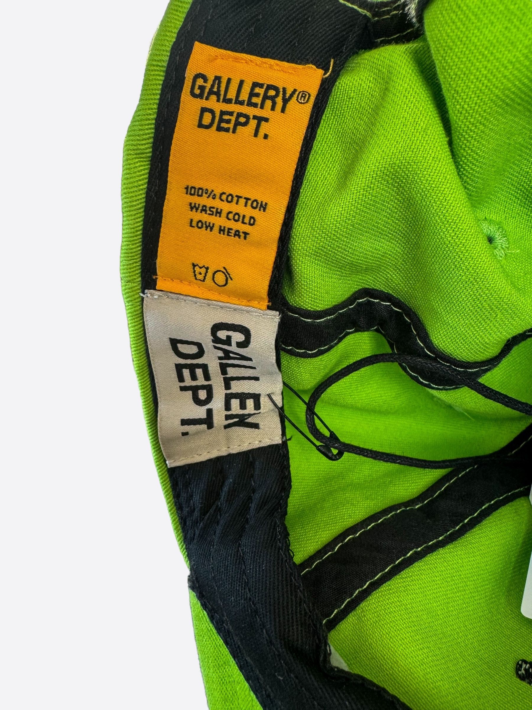 Gallery Dept. Gallery Dept Green & Black DEPT. Logo Hat Size ONE SIZE - 5 Thumbnail