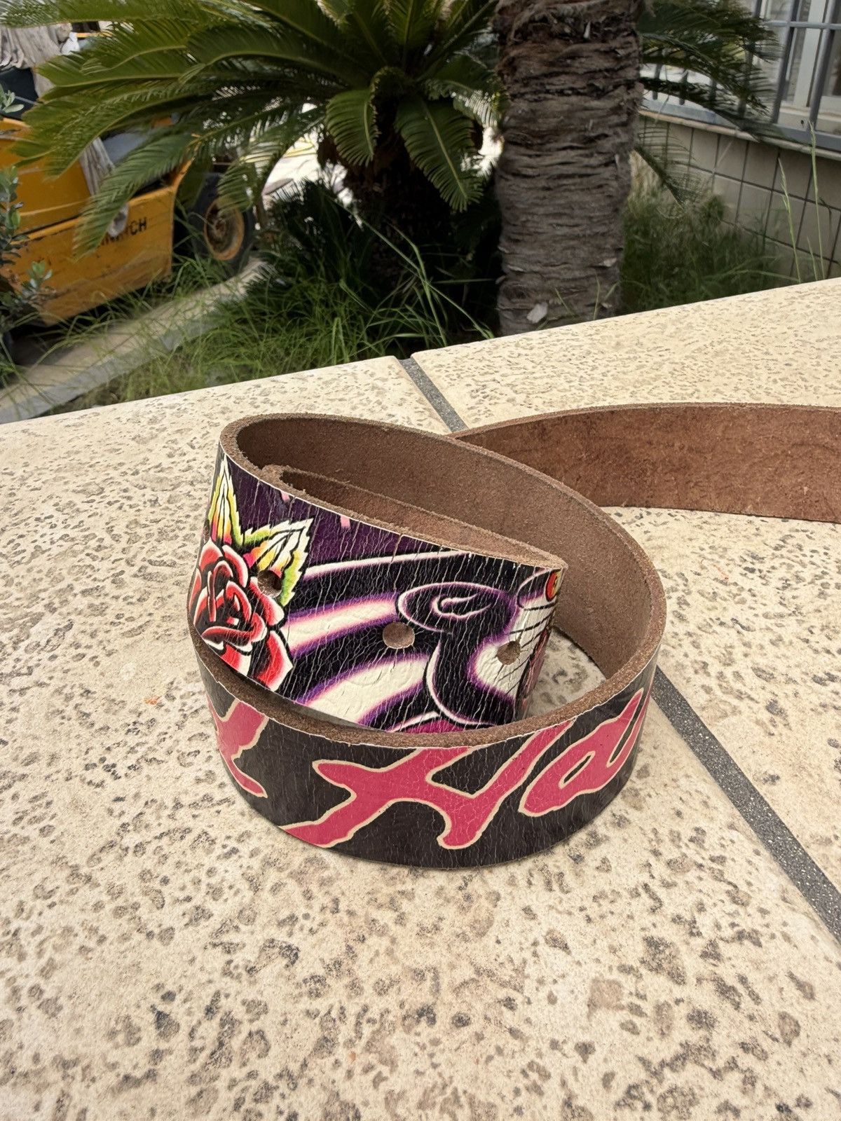Ed Hardy Ed Hardy Leather Belt Multicolor Size ONE SIZE - 3 Thumbnail