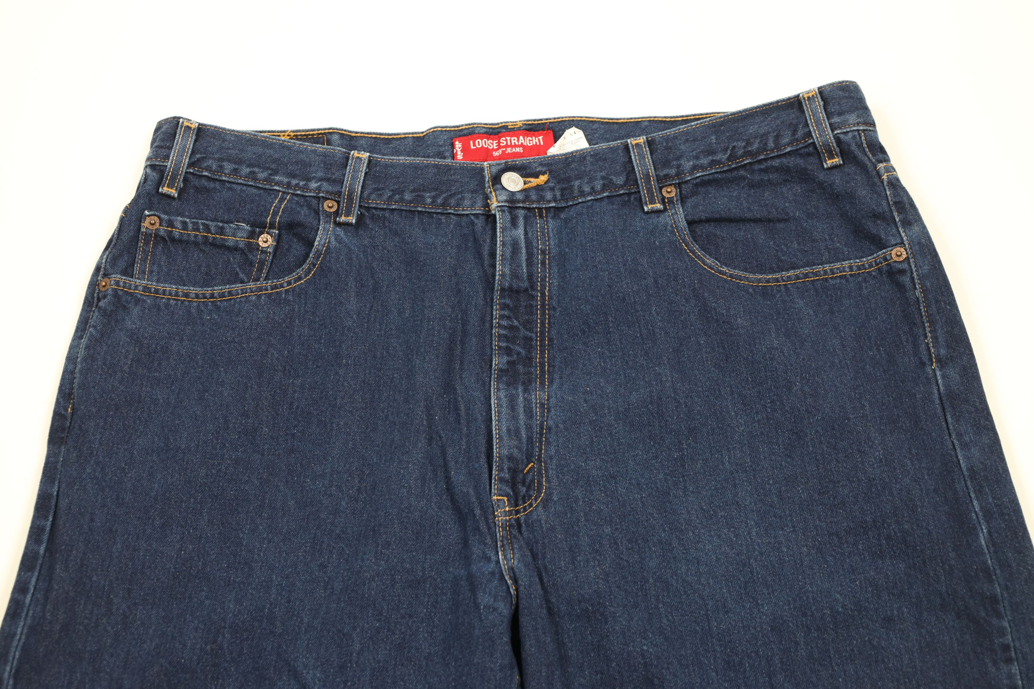 Levi's × Vintage Vintage Y2K 2002 Levis 569 Straight Wide Leg Denim Jeans Size US 41 - 2 Thumbnail