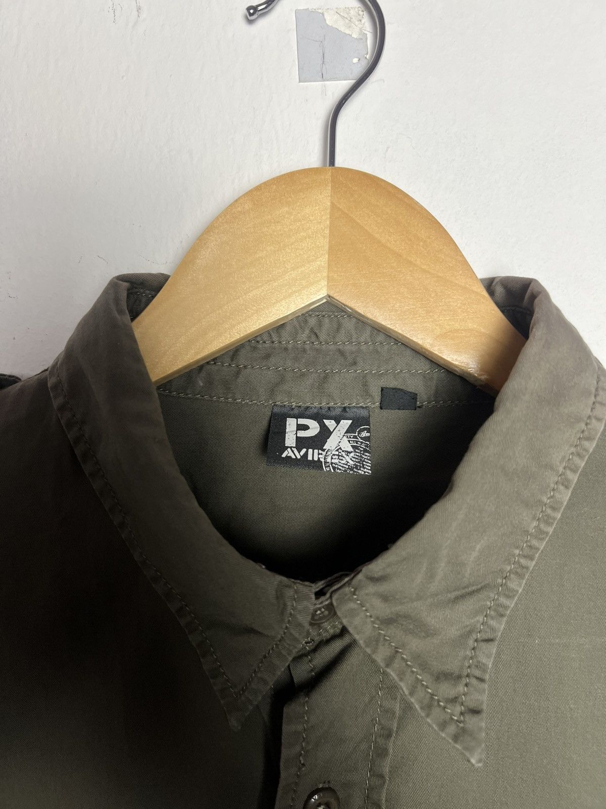 Avirex Avirex Limited Long Sleeve Olive Green Button Up Shirt Size US L / EU 52-54 / 3 - 5 Thumbnail