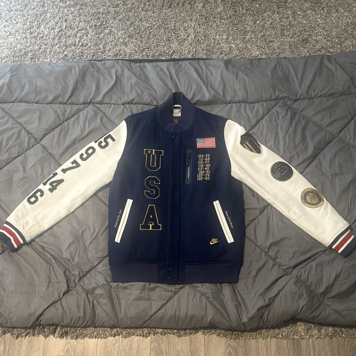 Nike Rare Nike Destroyer Varsity Jacket 1992 Dream Team Sample Size US L / EU 52-54 / 3 - 2 Thumbnail