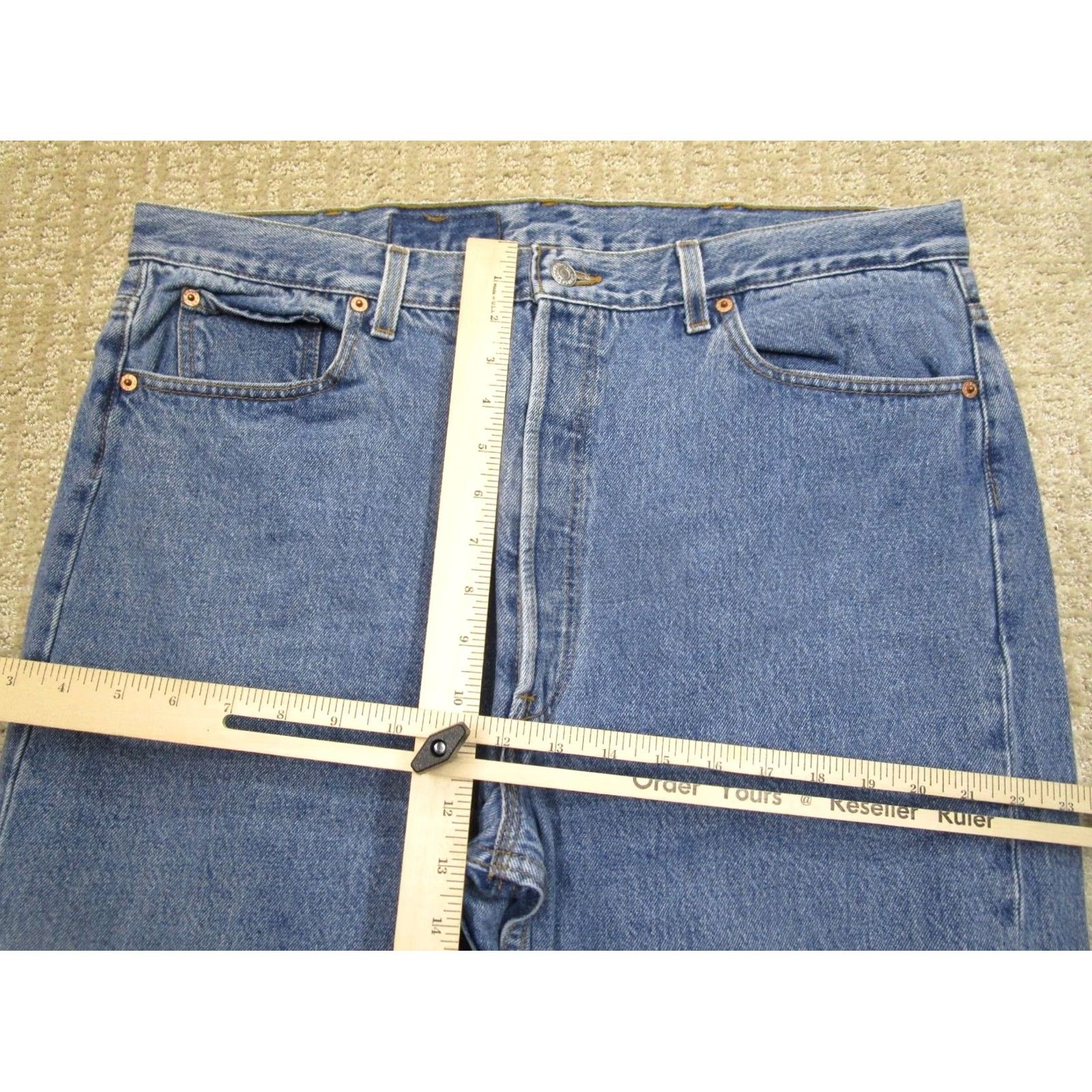 Levi's VINTAGE Levi's 501 Jeans Men 40x30 Blue Button Fly Light Wash 80s USA Levi's 501 Original Fit Mens Jeans Size US 40 / EU 56 - 7 Thumbnail