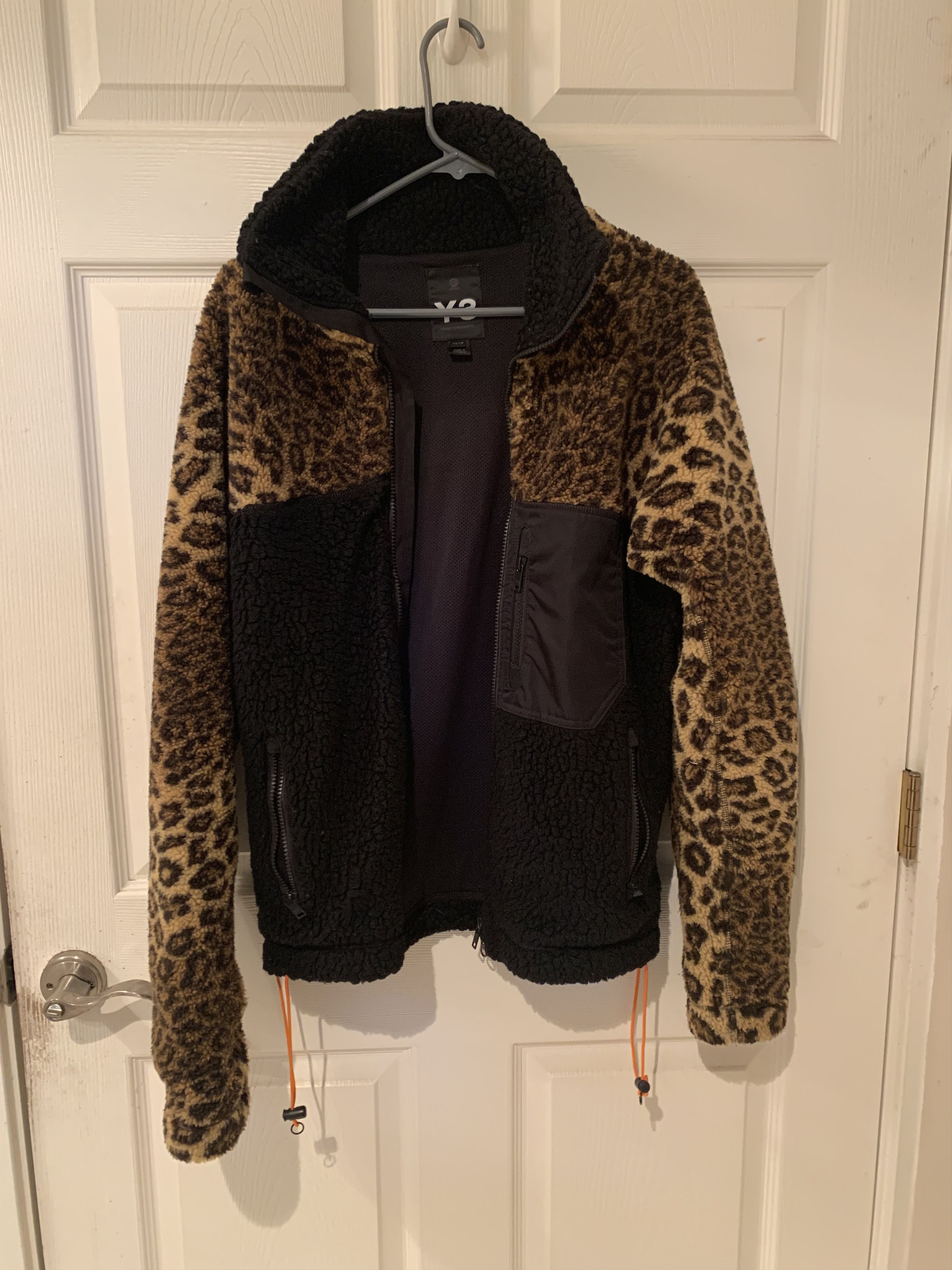 Adidas Y-3 Adidas Yohji Yamamoto Leopard Fleece Jacket Size US S / EU 44-46 / 1 - 1 Thumbnail