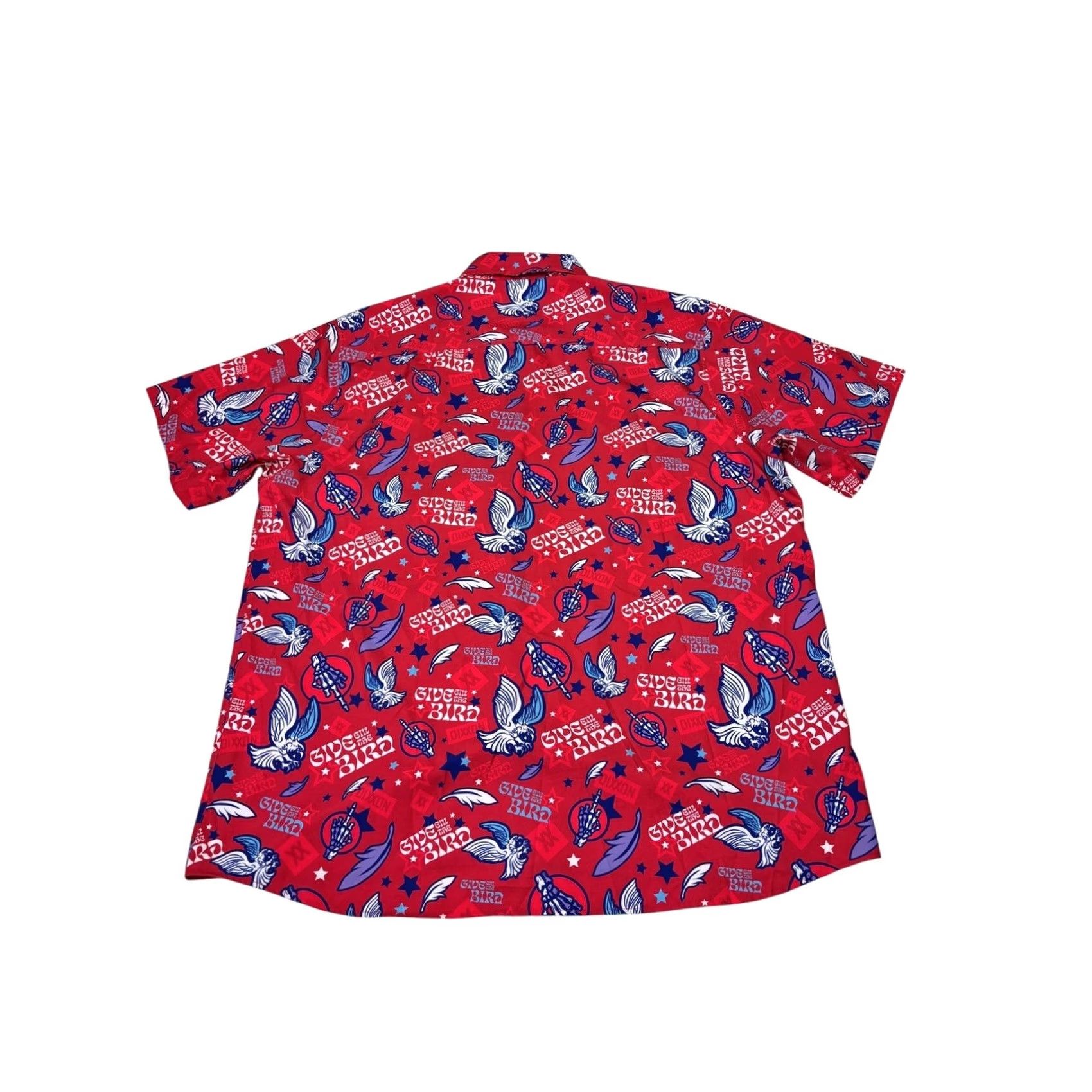 Vintage Dixxon Flannel Co Give Em The Bird Red Graphic Button Up Shirt Mens 2XL Size US XXL / EU 58 / 5 - 5 Thumbnail