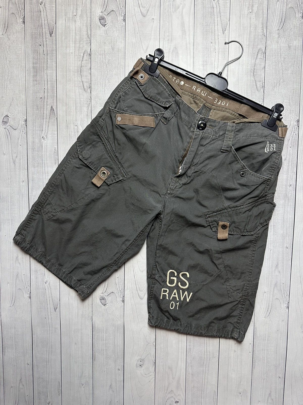 G-Star × Vintage Vintage Raw G Star cargo shorts size 32 rare pocket drill Size US 32 / EU 48 - 1 Thumbnail