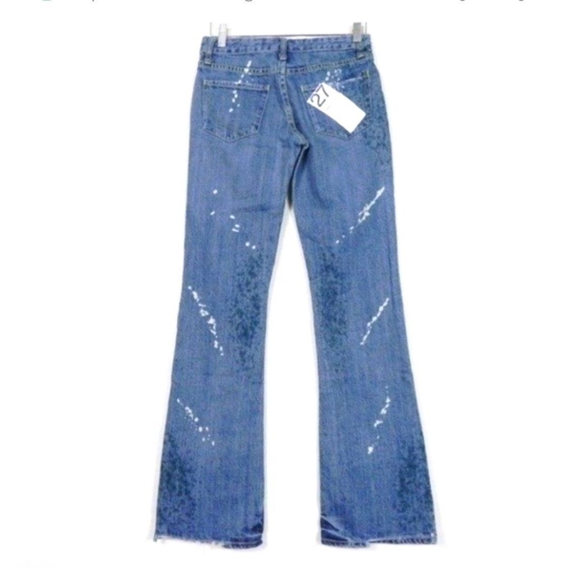 Paper Denim & Cloth Paper Denim & Cloth Ripper Super Low Flare Jeans Paint 27 Size 27" / US 4 / IT 40 - 1 Thumbnail