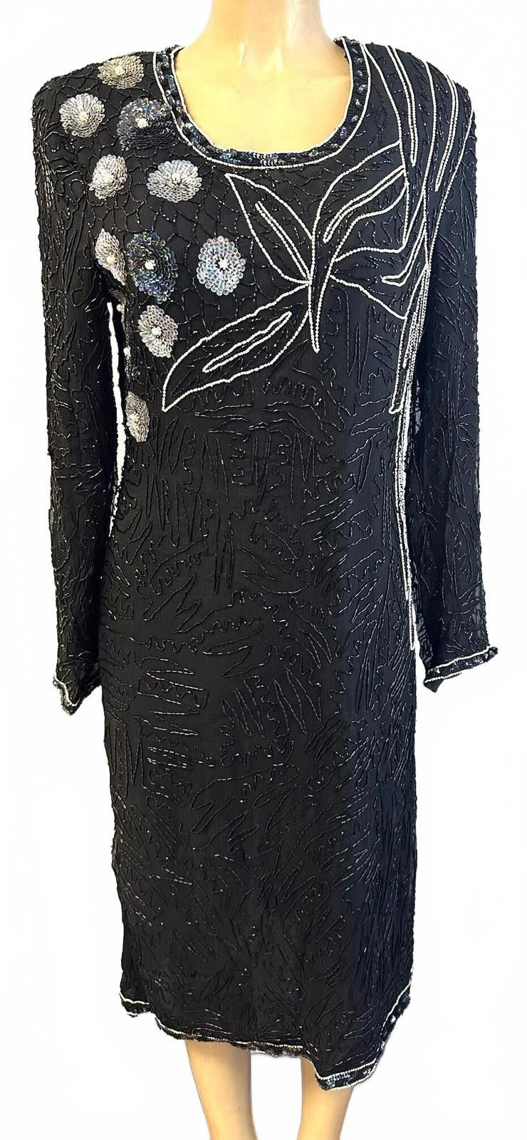 Other Sequin Beaded Dress Black size 10 Size L / US 10 / IT 46 - 1 Preview