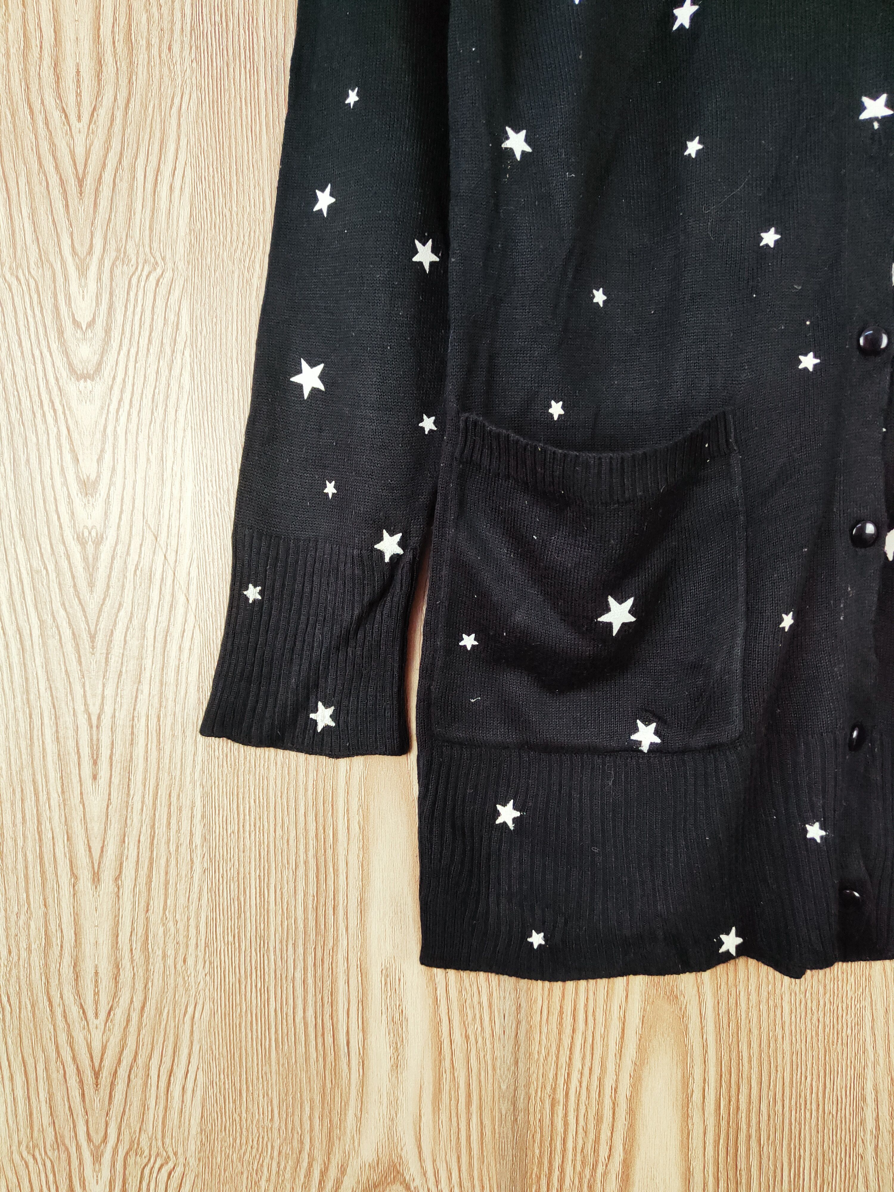 Japanese Brand × Vintage Mure Black Star Knitwear Cardigan #W253 Size M / US 6-8 / IT 42-44 - 5 Thumbnail