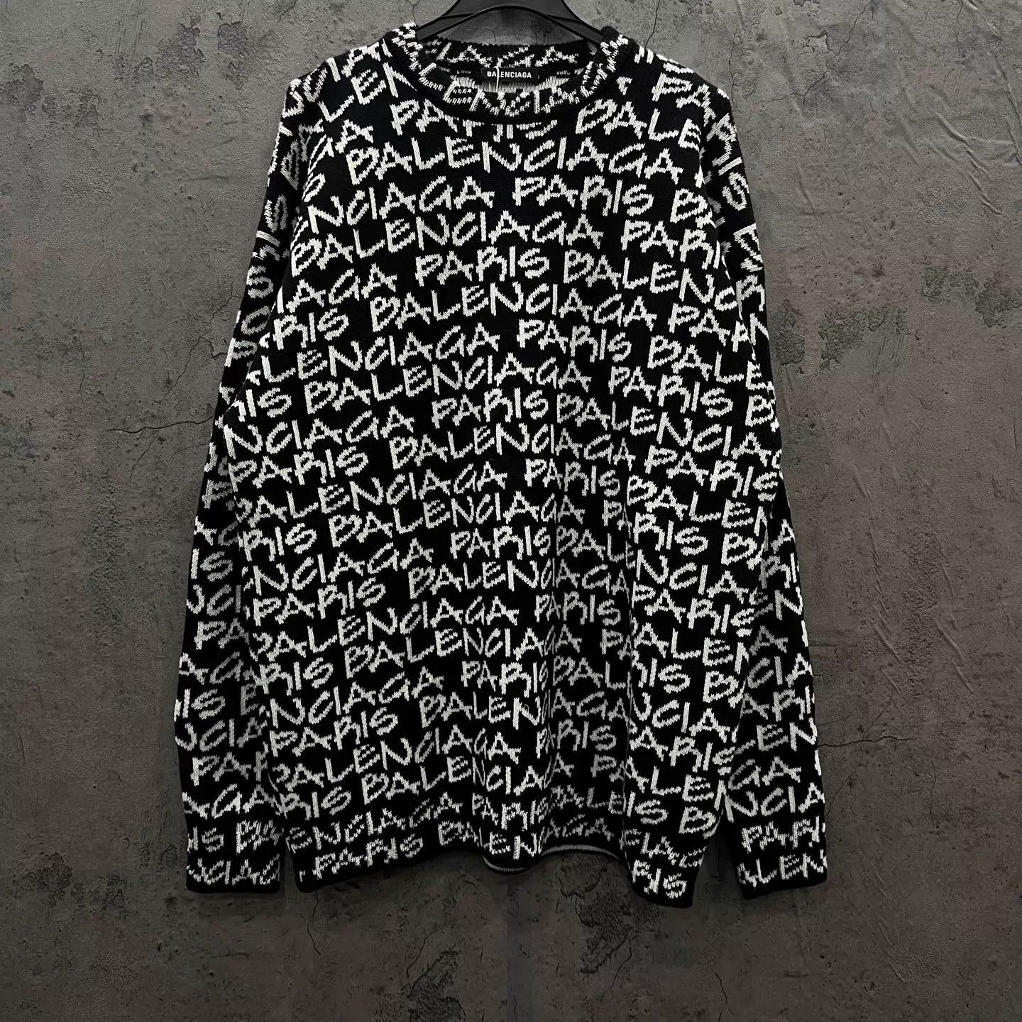 Balenciaga Balenciaga Allover Logo Knit Sweater NWT OS S Size US S / EU 44-46 / 1 - 1 Thumbnail