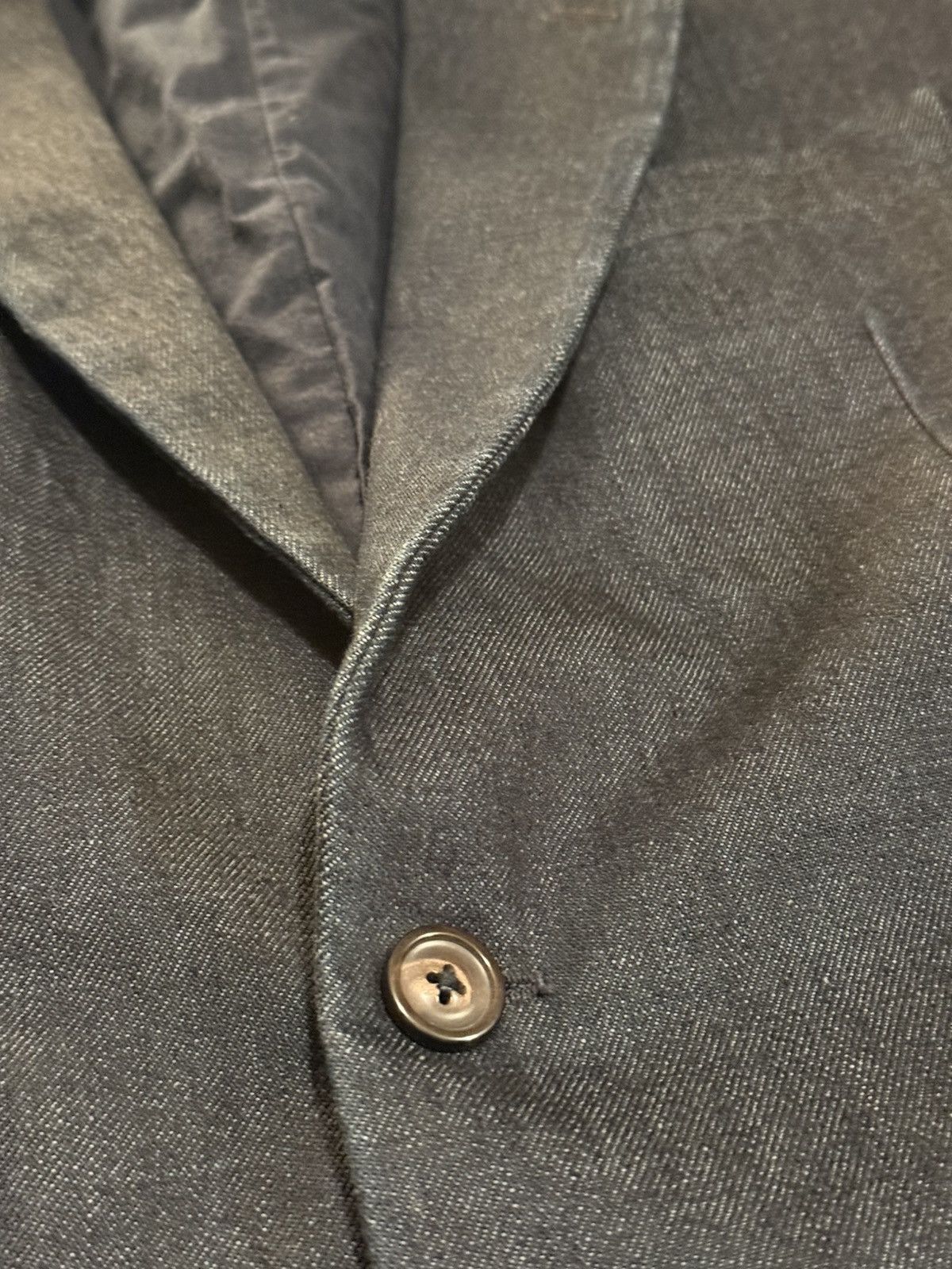 Maison Margiela Maison Margiela Slim Denim Tailored Blazer Size 50S - 3 Thumbnail