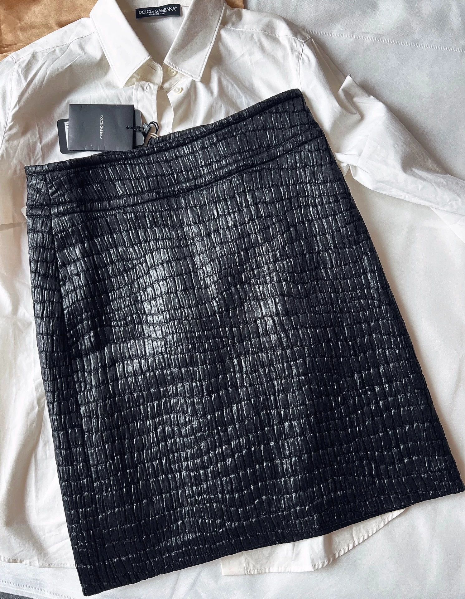 Dries Van Noten DRIES VAN NOTEN Alligator textured skirt - -DMC Size US 38 / EU 54 - 1 Thumbnail