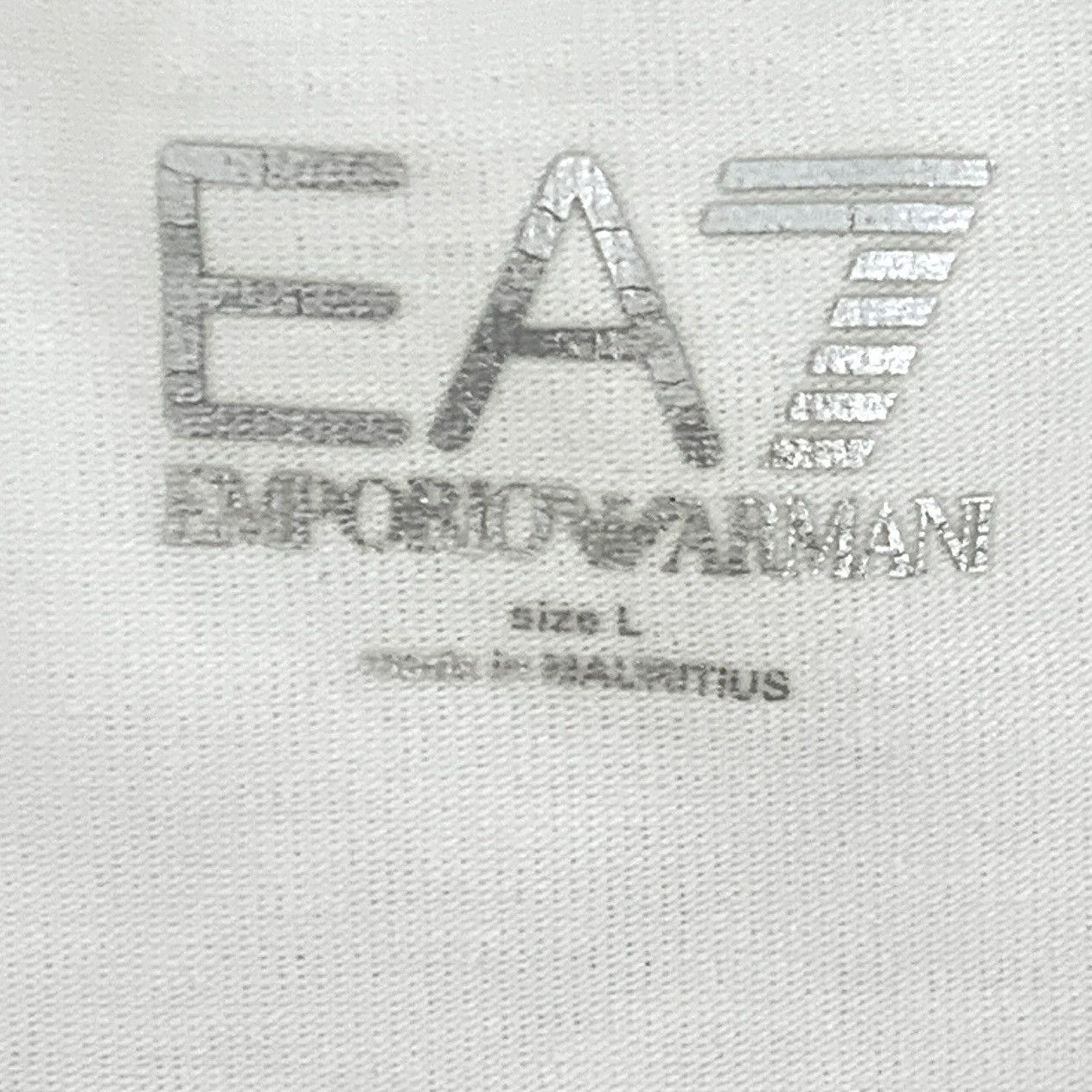 Armani Armani White Logo Print Cotton Short Sleeve T-Shirt K26WX Size US L / EU 52-54 / 3 - 5 Thumbnail