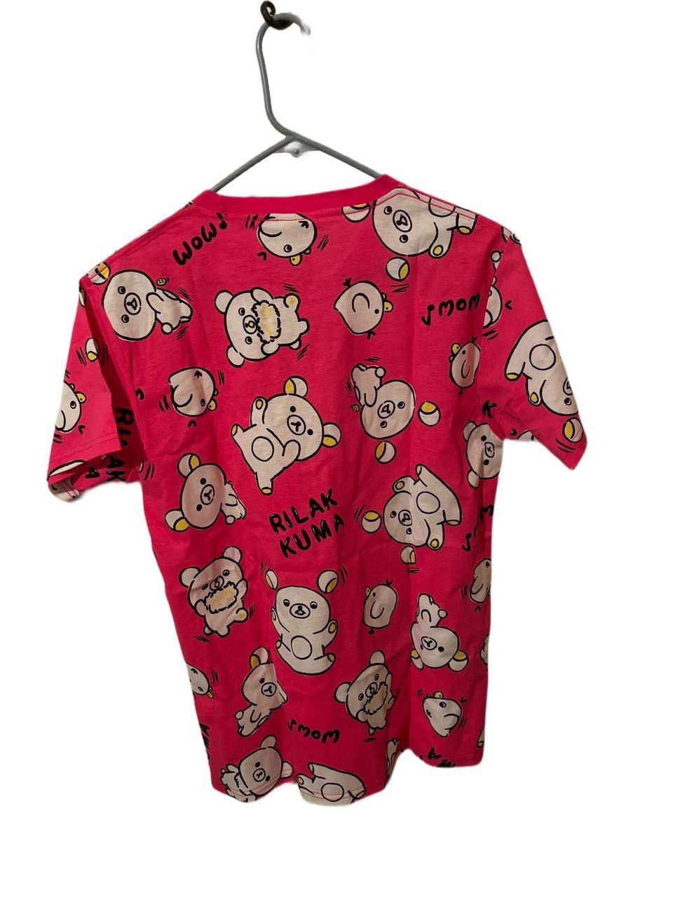 Japanese Brand Rilakkuma San-x Sanrio T-Shirt (Hot pink) Size US L / EU 52-54 / 3 - 2 Thumbnail