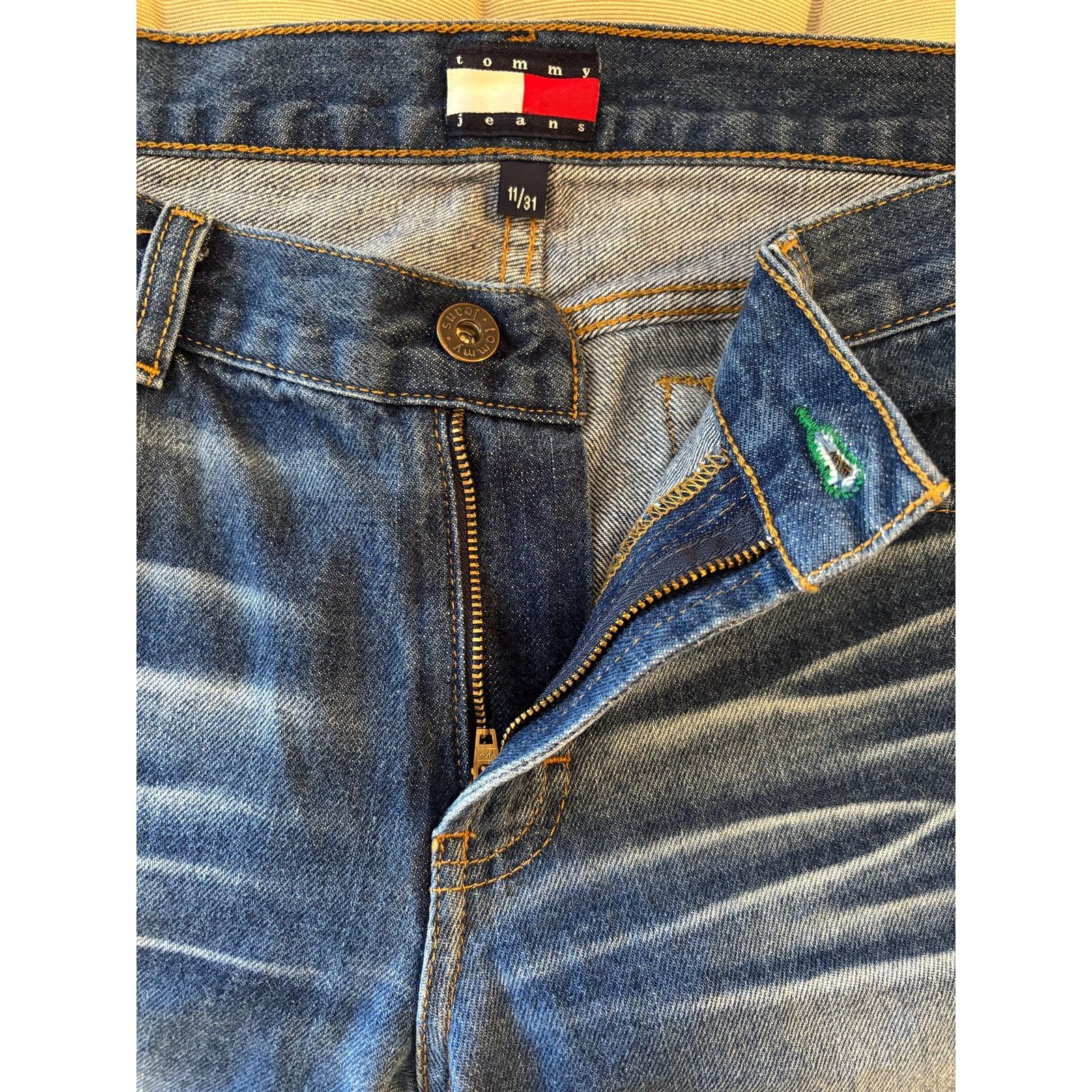 Tommy Hilfiger Tommy Jeans Blue Denim Pants 11/31 Flag Pocket Vintage Y2K Size US 31 - 6 Thumbnail