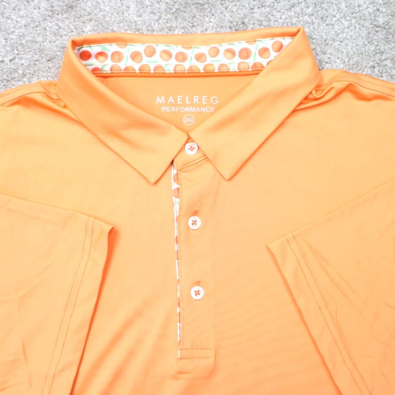 Vintage Maelreg Performance Polo Shirt Men 2XL XXL Orange Golf Poly Stretch Short Sleeve Size US XXL / EU 58 / 5 - 2 Thumbnail
