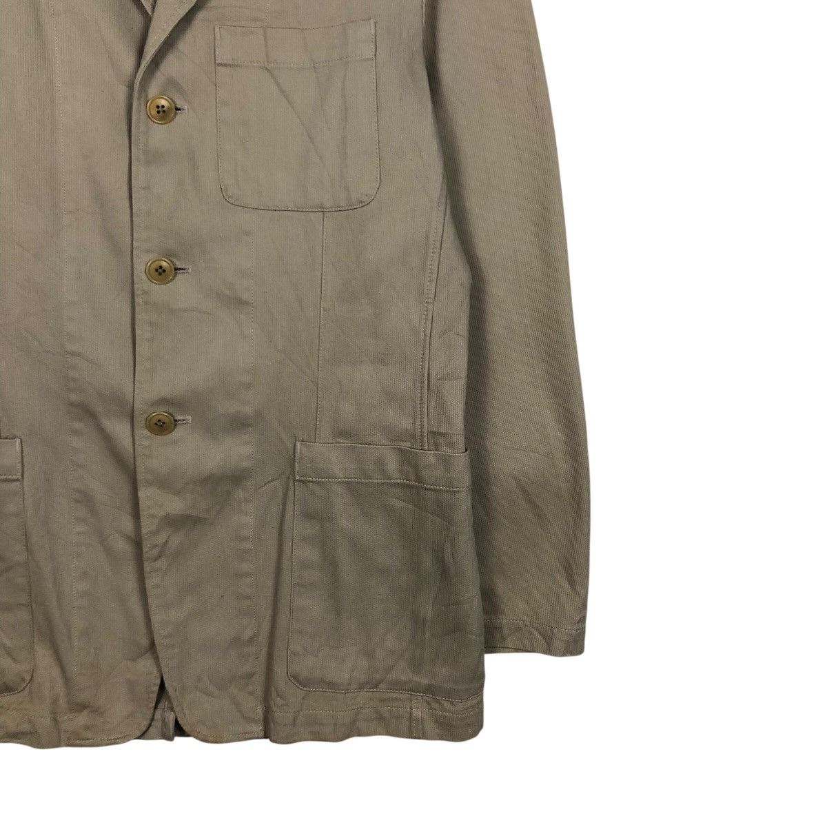 Japanese Brand CK Beige Cotton Twill Blazer / Work Jacket — L Issey Miyake Size US L / EU 52-54 / 3 - 6 Thumbnail