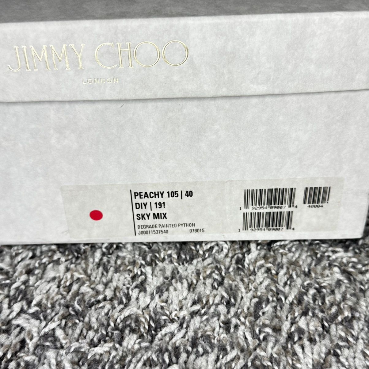 Jimmy Choo Jimmy Choo Peachy 105 – Sky Mix – Size 40 - Painted Python Size US 10 / IT 40 - 9 Thumbnail