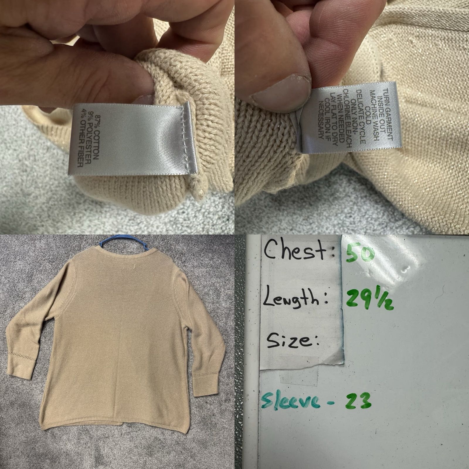 Avenue Avenue Cardigan Sweater Plus Size 18-20 Metallic Shimmery Holiday Party Y2K Glam Size XXL / US 16-18 / IT 52-54 - 8 Thumbnail