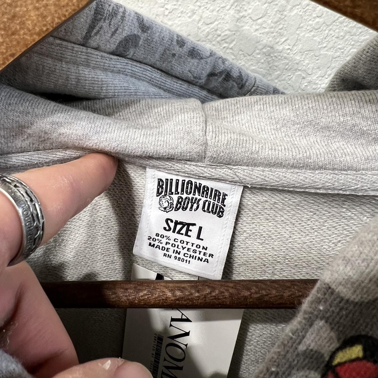 Billionaire Boys Club Billionaire Boys Club grey moonwaves hoodie all over print Size US L / EU 52-54 / 3 - 3 Thumbnail